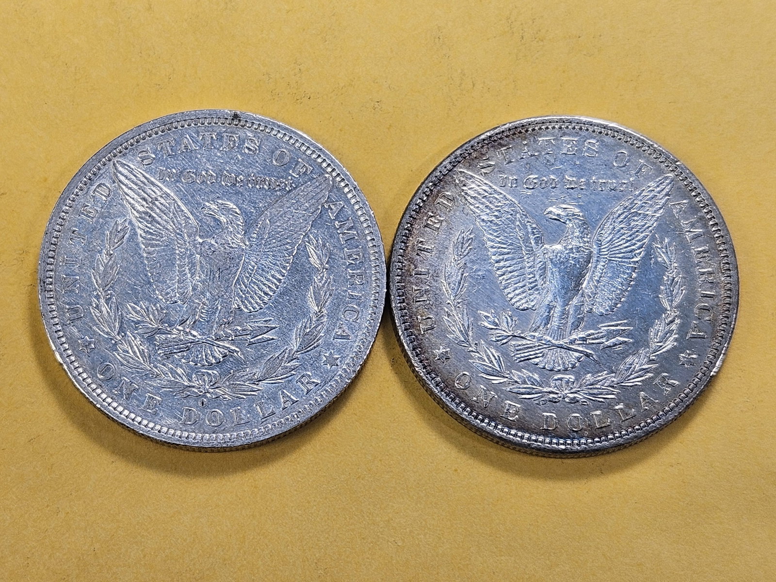 Two About Uncirculated Morgan Silver Dollars - 4