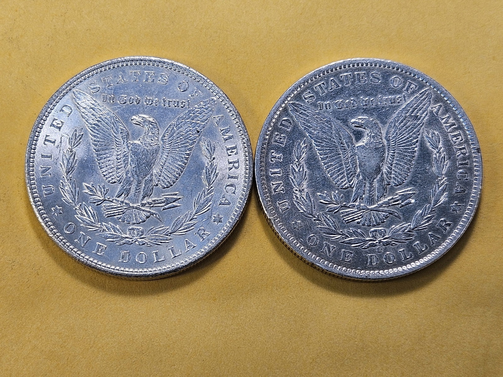 Two About Uncirculated Morgan Silver Dollars - 4