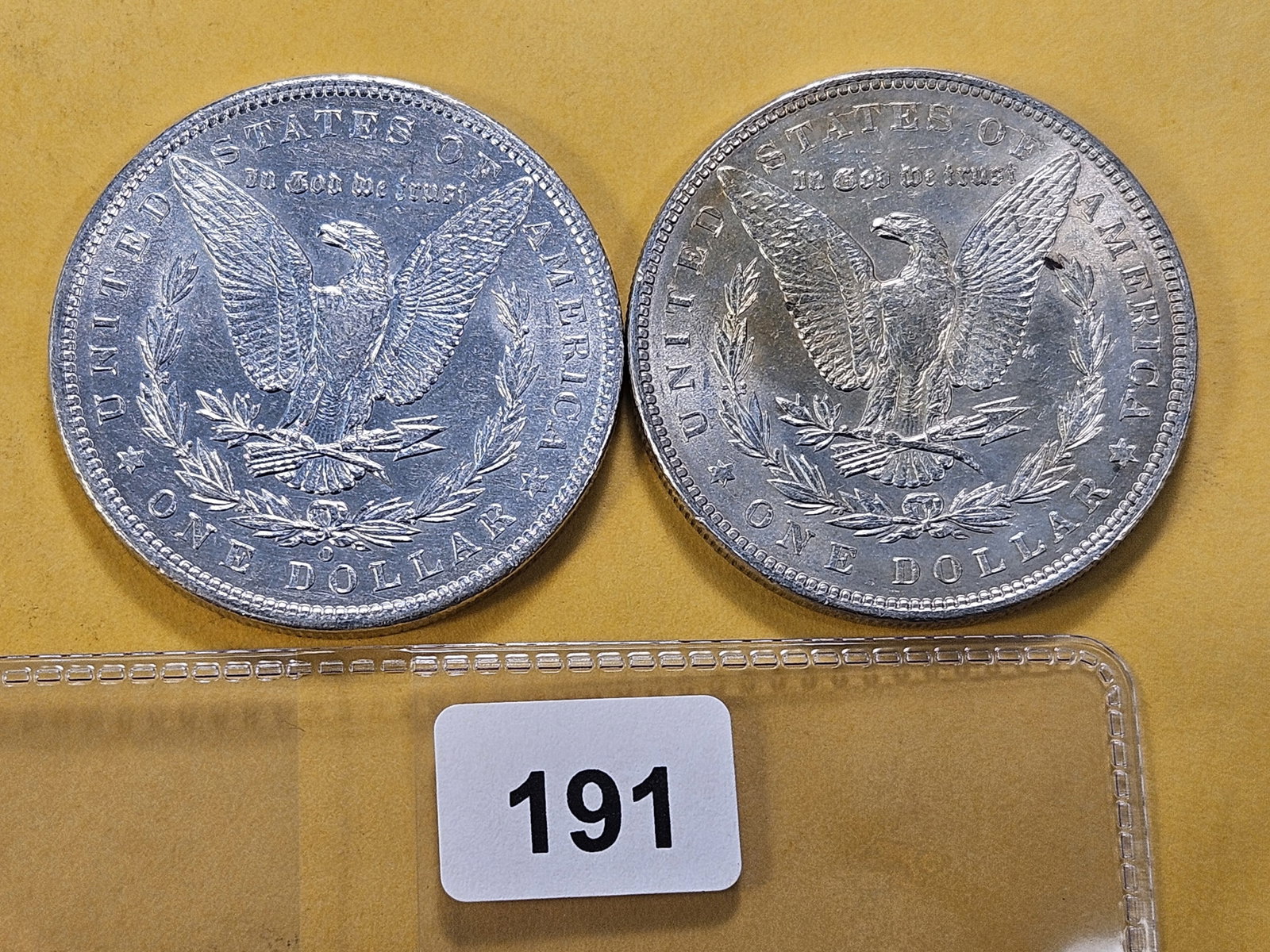 Two About Uncirculated Morgan Silver Dollars - 3