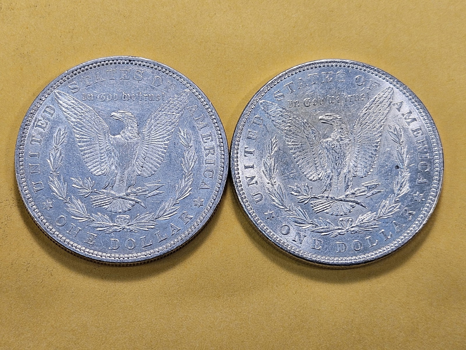 Two About Uncirculated Morgan Silver Dollars - 4