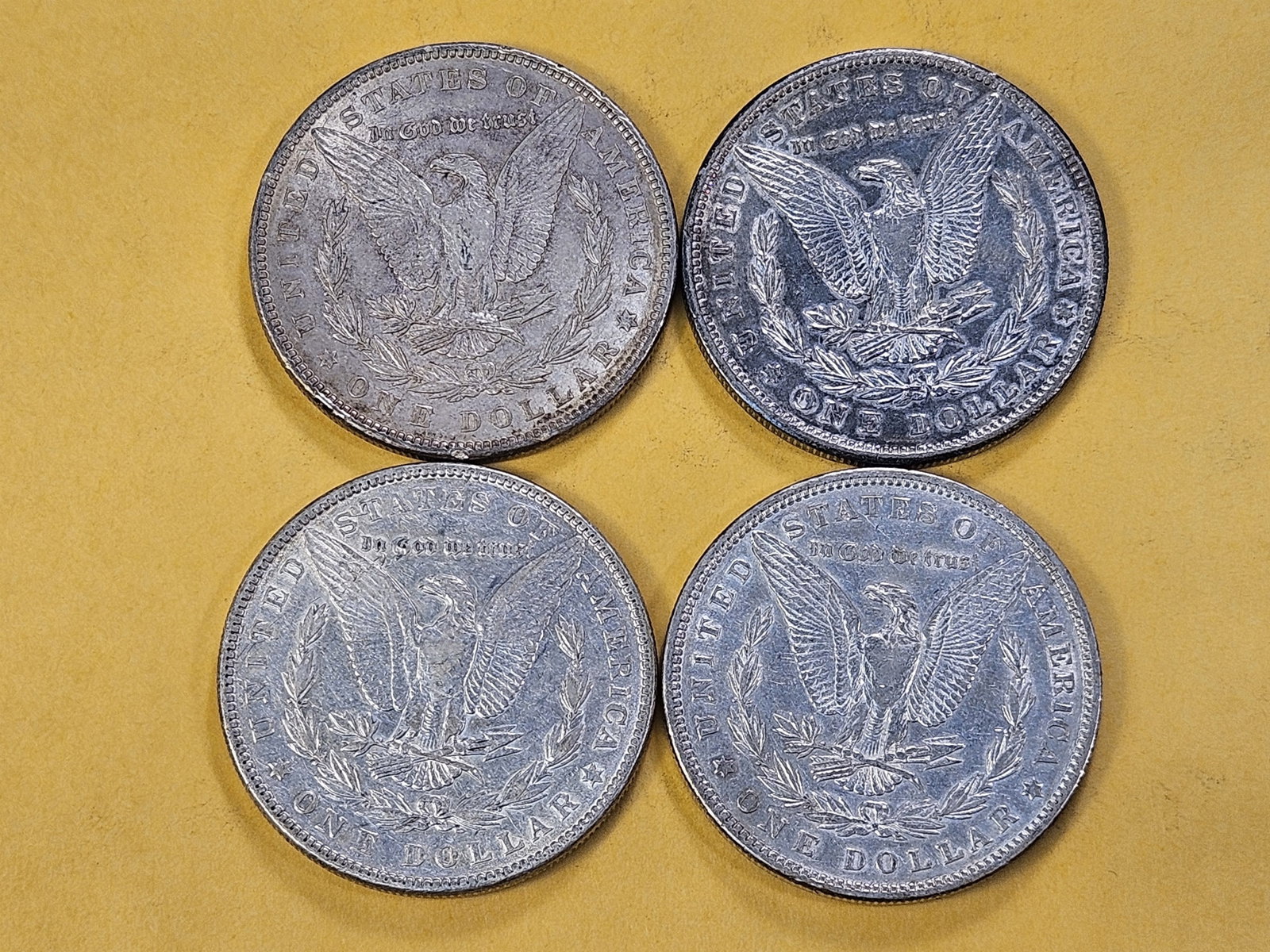 Four Morgan Silver Dollars - 4