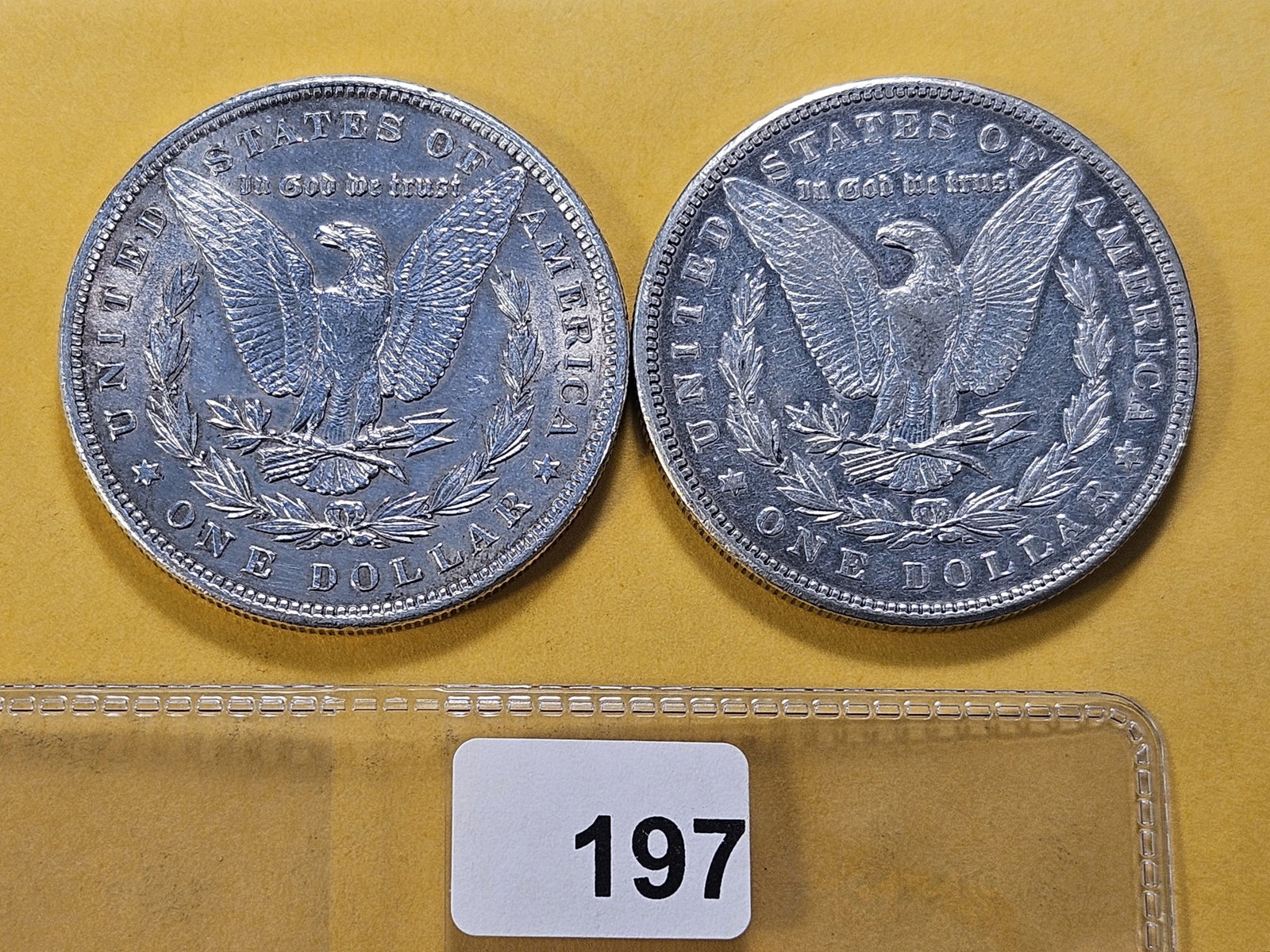 Two About Uncirculated Morgan Silver Dollars - 3