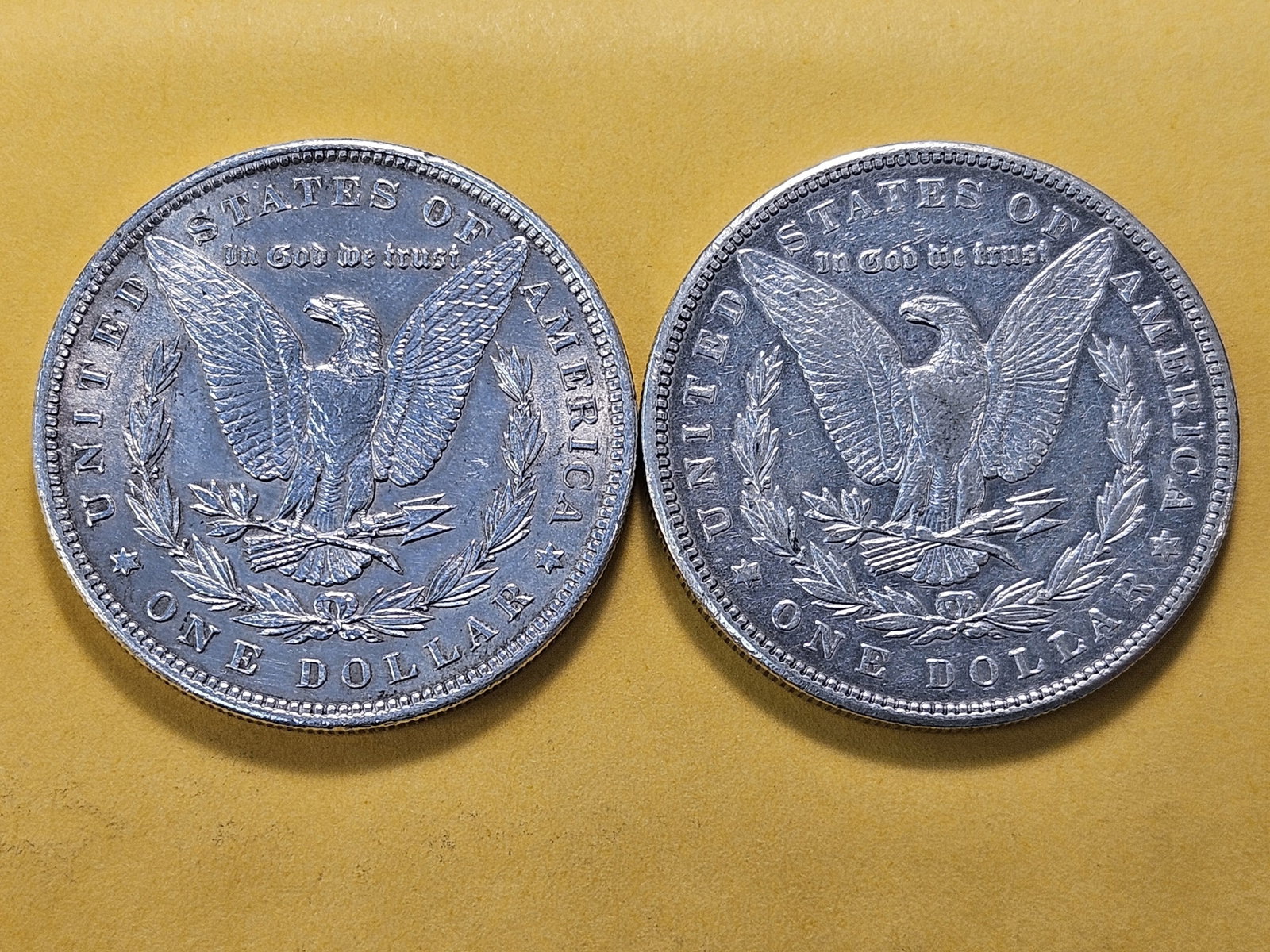 Two About Uncirculated Morgan Silver Dollars - 4