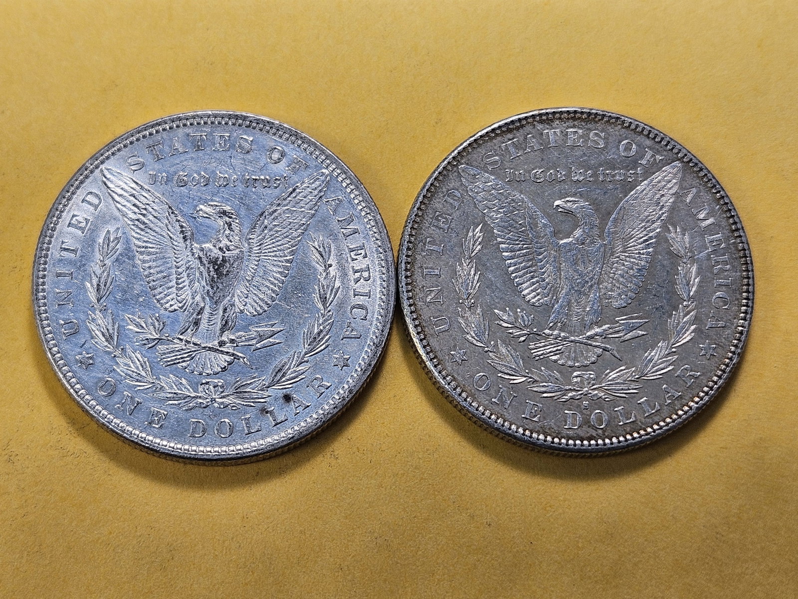 Two About Uncirculated Morgan Silver Dollars - 4