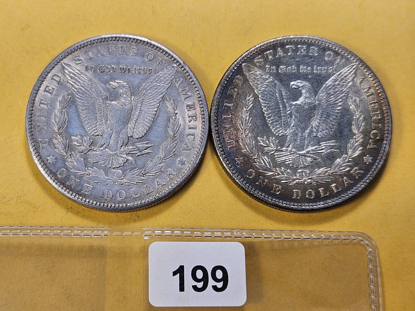 Two About Uncirculated Morgan Silver Dollars - 3