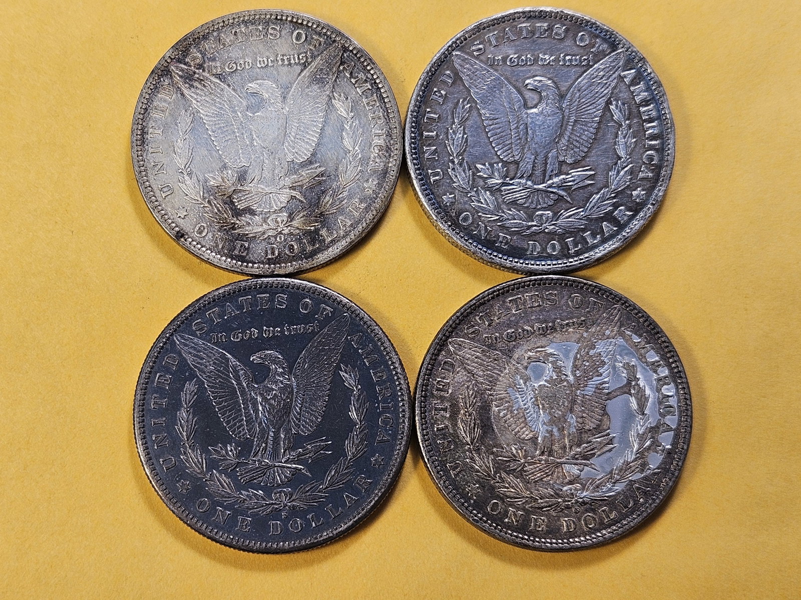 Four Morgan Silver Dollars - 4