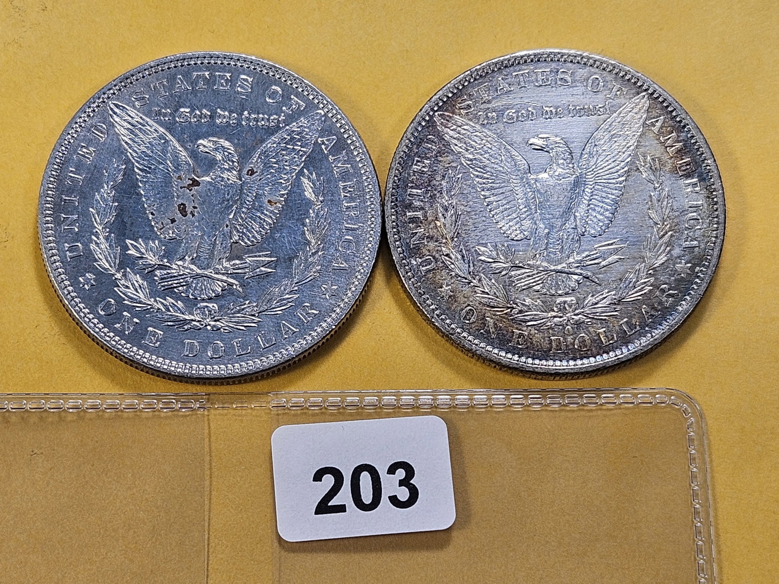 Two About Uncirculated Morgan Silver Dollars - 3