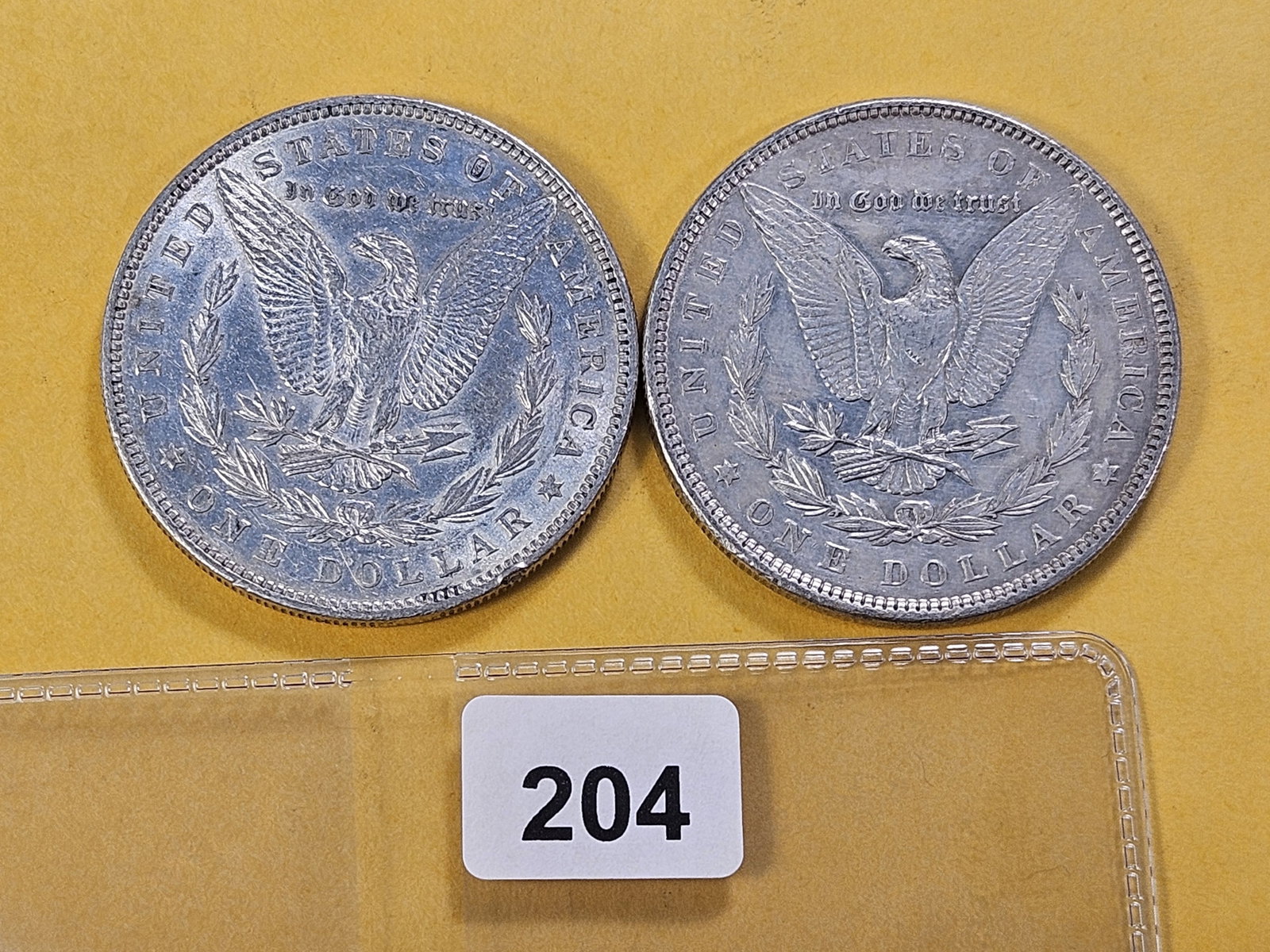 Two About Uncirculated Morgan Silver Dollars - 3