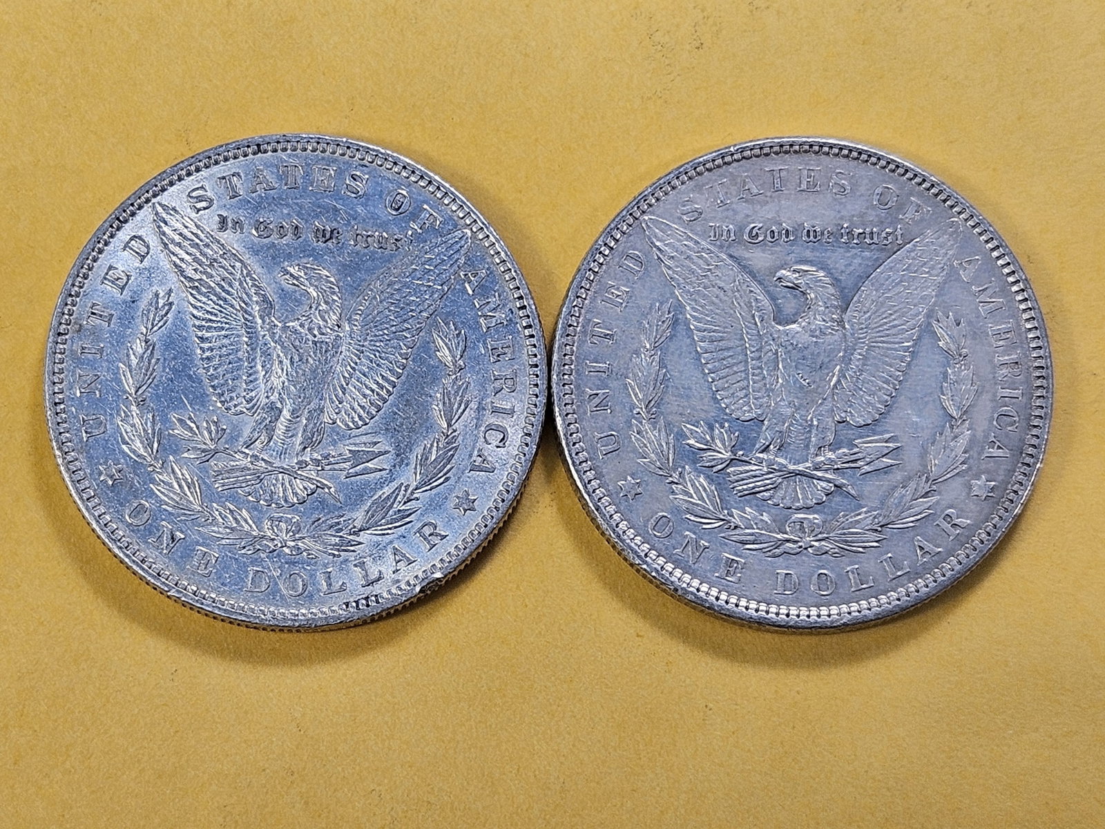 Two About Uncirculated Morgan Silver Dollars - 4