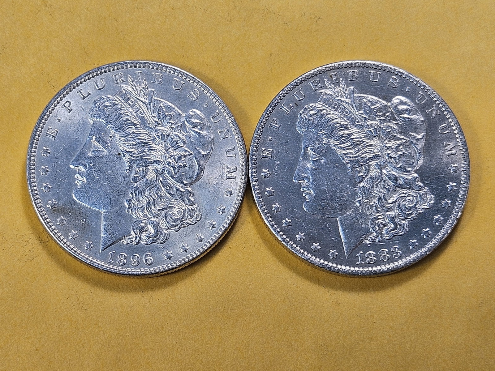 Two About Uncirculated Morgan Silver Dollars - 2