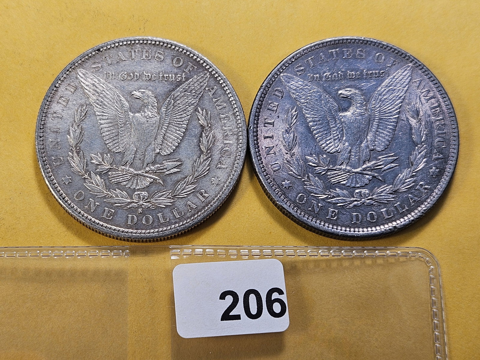 Two About Uncirculated Morgan Silver Dollars - 3