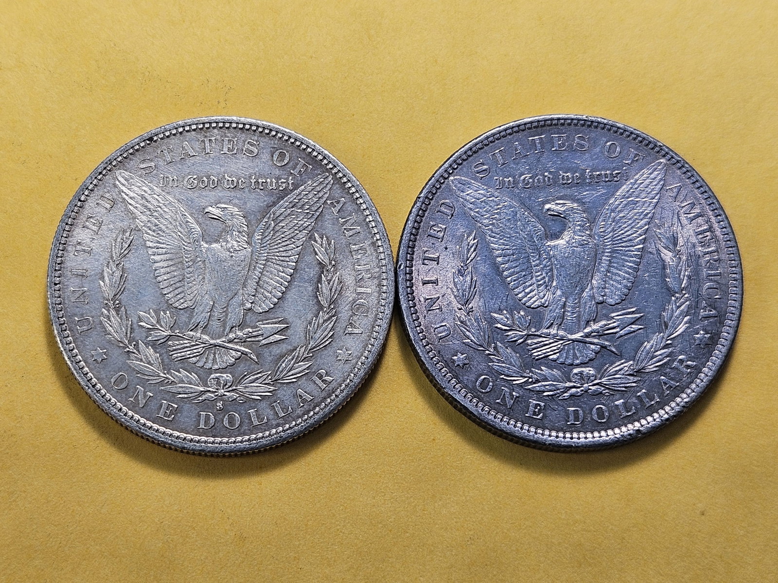 Two About Uncirculated Morgan Silver Dollars - 4