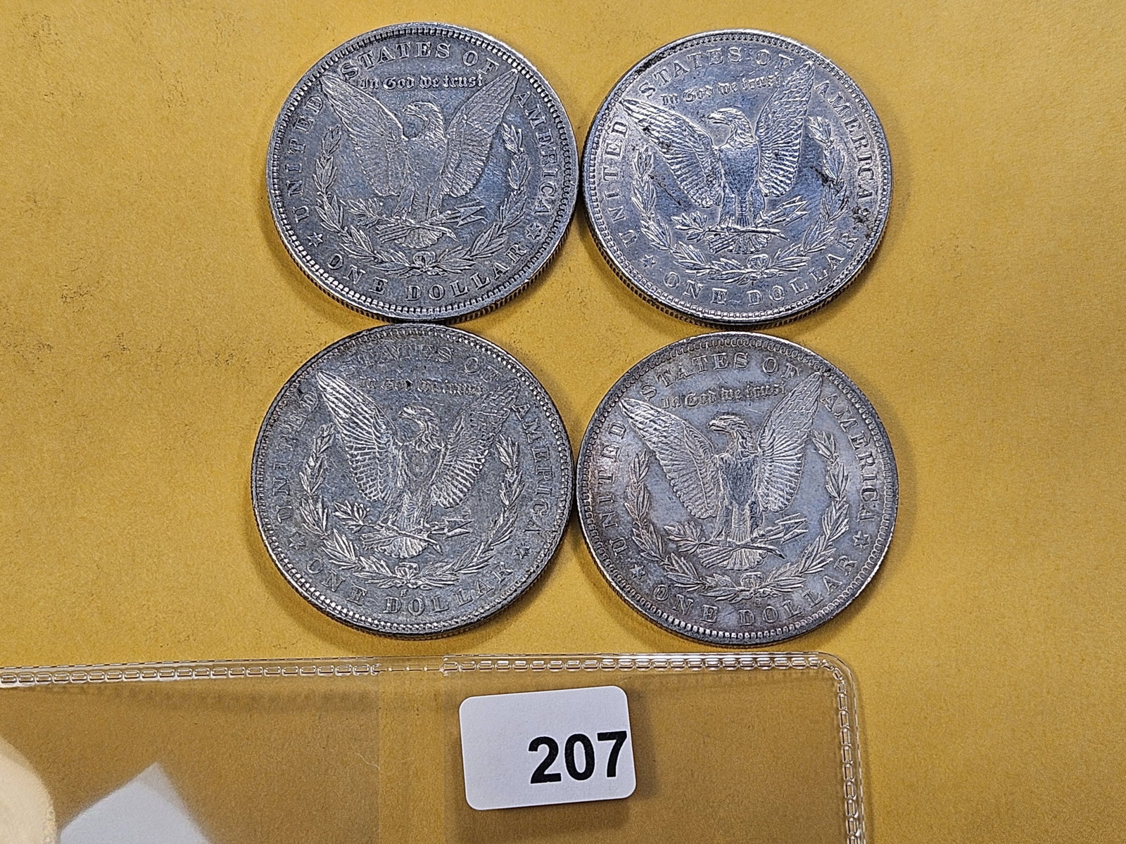 Four Morgan Silver Dollars - 3