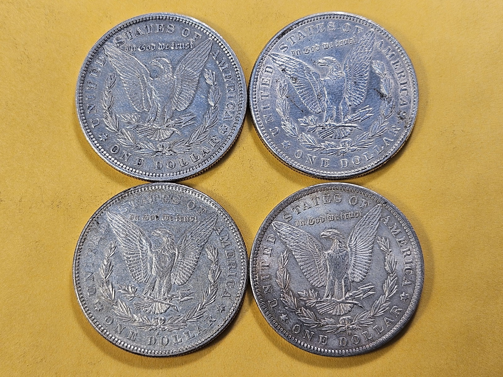 Four Morgan Silver Dollars - 4
