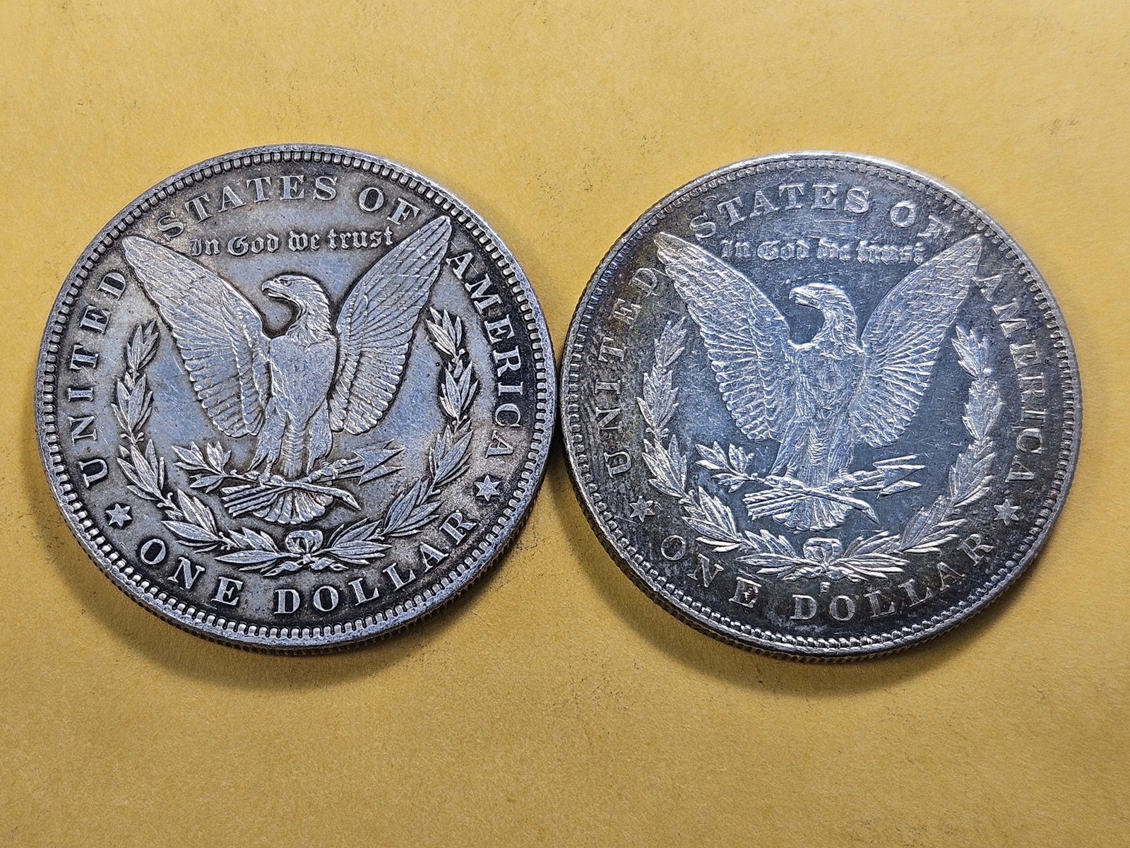 Two About Uncirculated Morgan Silver Dollars - 4