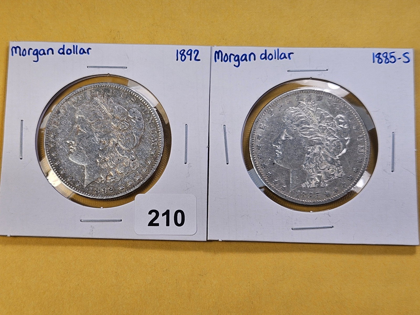 Two Better Date Morgan Silver Dollars: 1885-S and 1892