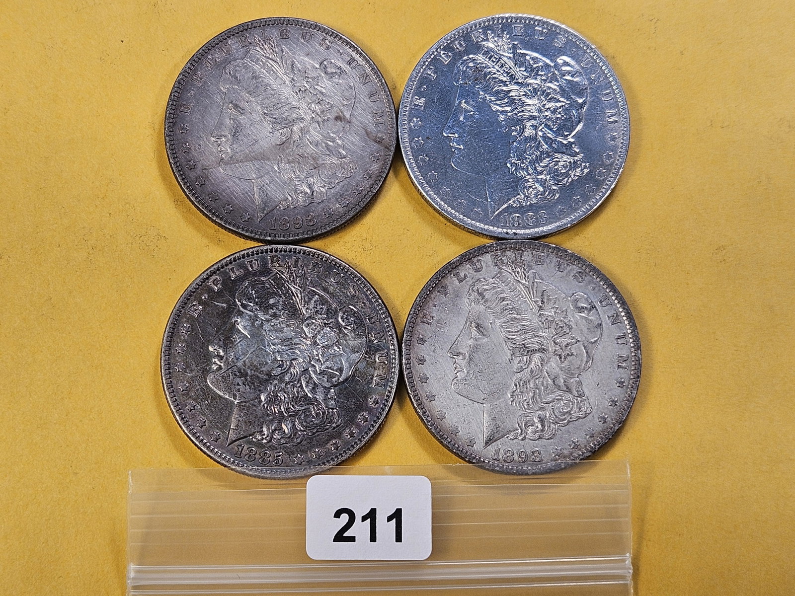 Four Morgan Silver Dollars - 2