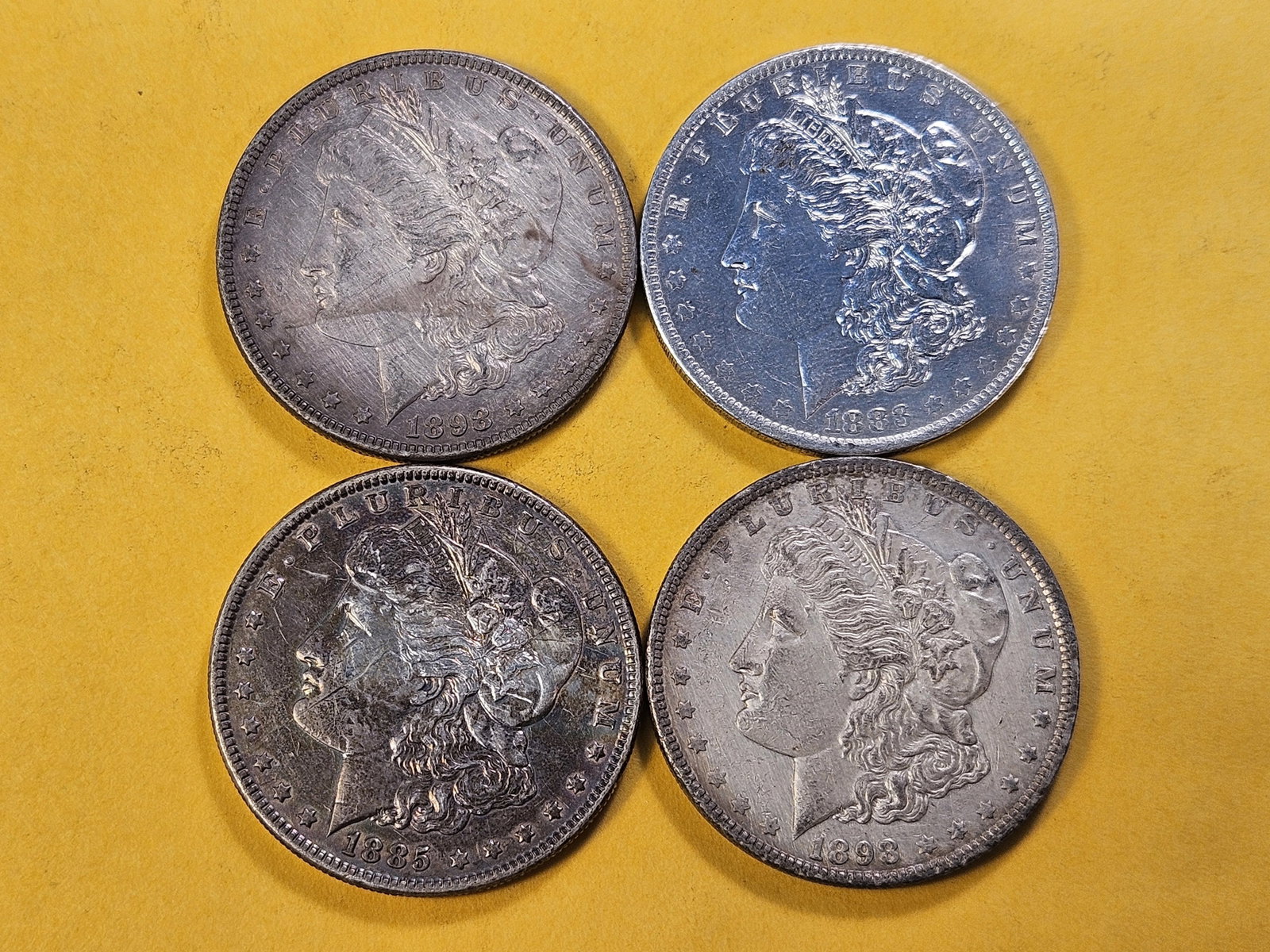 Four Morgan Silver Dollars - 3