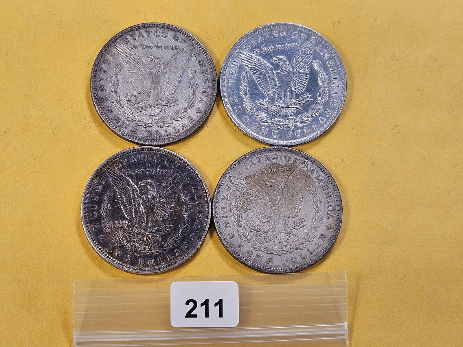 Four Morgan Silver Dollars - 4