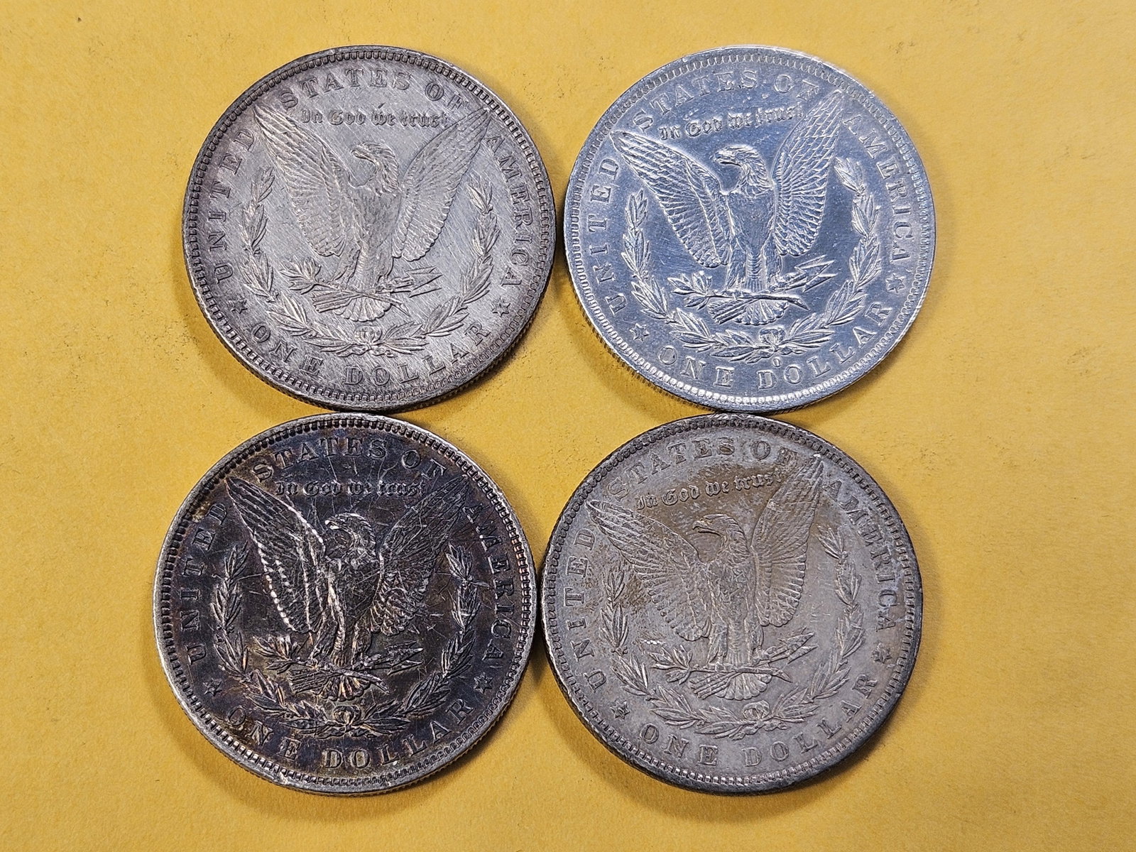 Four Morgan Silver Dollars - 5