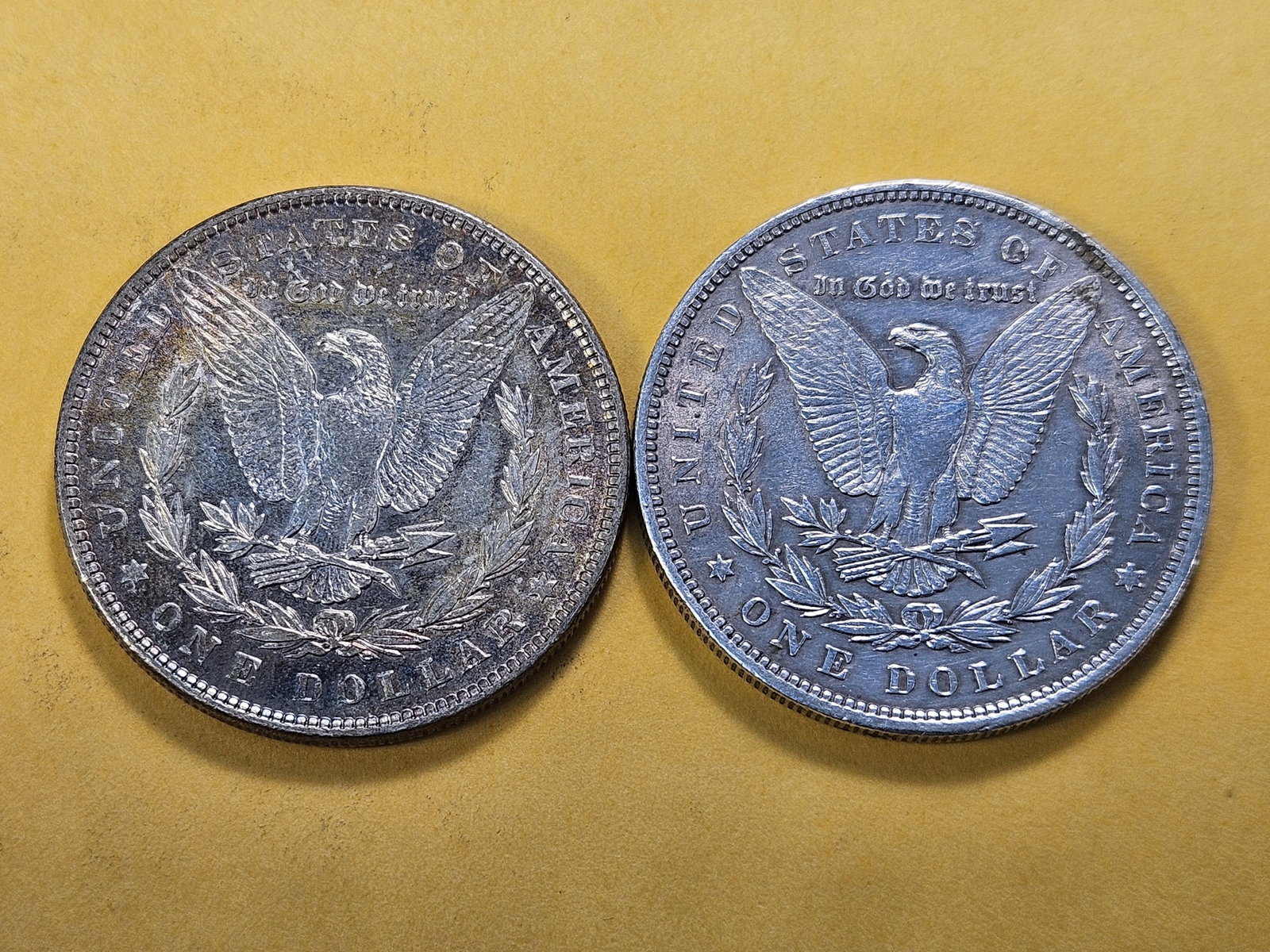 Two About Uncirculated Morgan Silver Dollars - 4