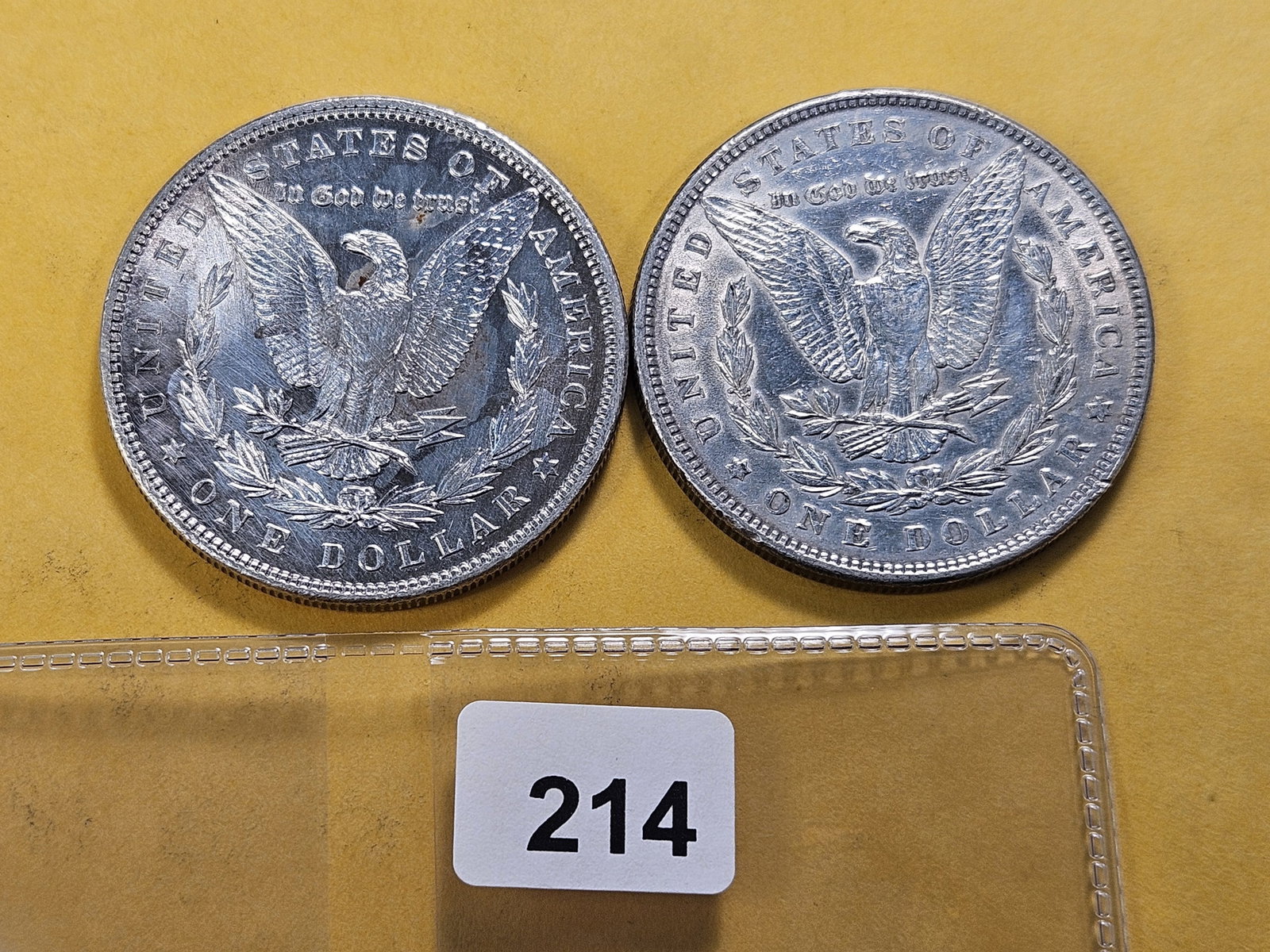 Two About Uncirculated Morgan Silver Dollars - 3