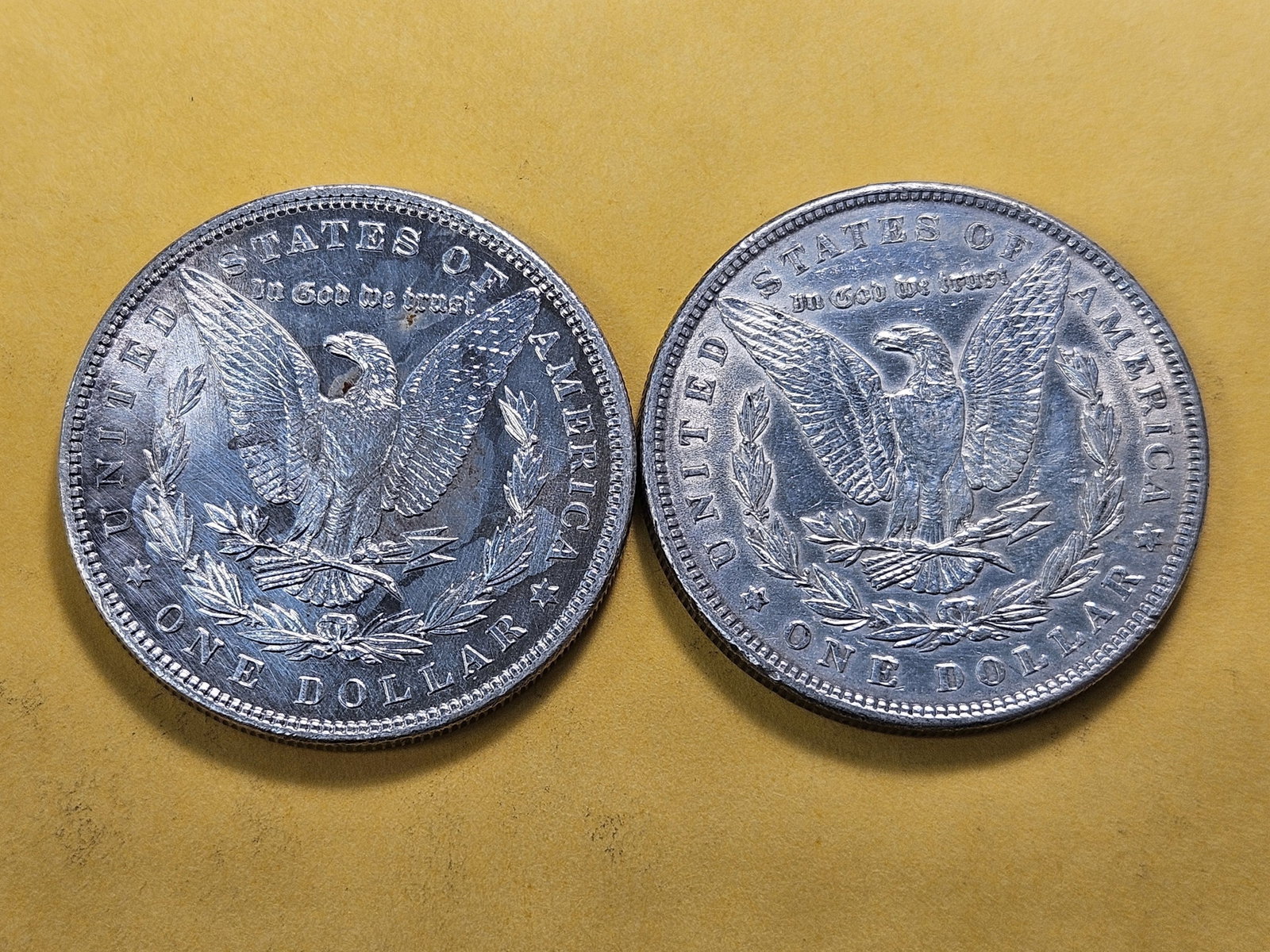 Two About Uncirculated Morgan Silver Dollars - 4