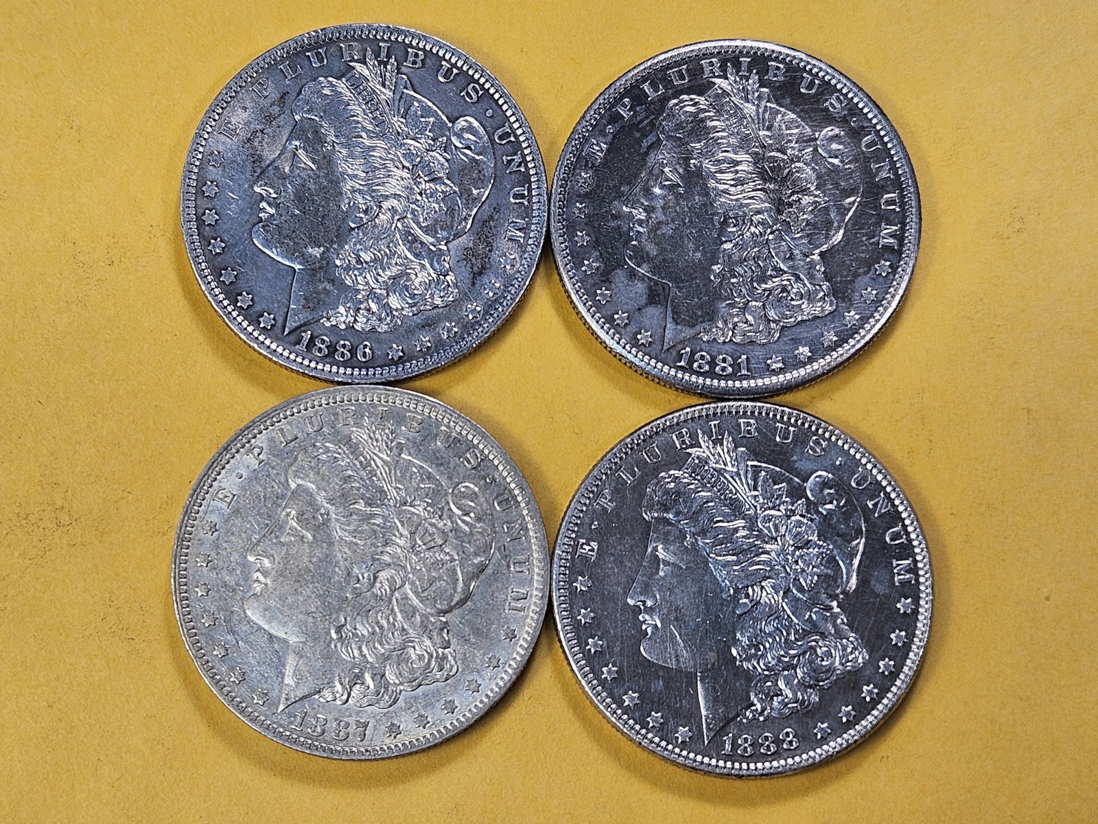 Four Morgan Silver Dollars - 2