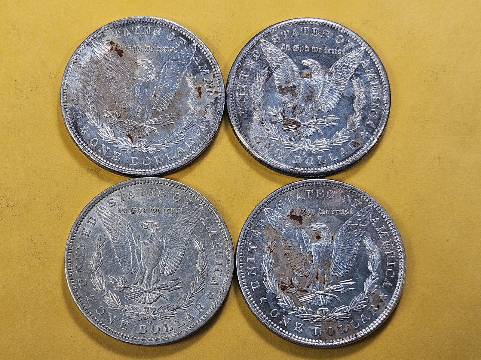 Four Morgan Silver Dollars - 4