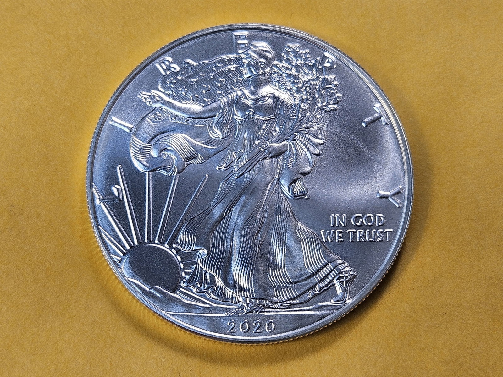 GEM Brilliant Uncirculated 2020 American Silver Eagle: Excellent Luster!