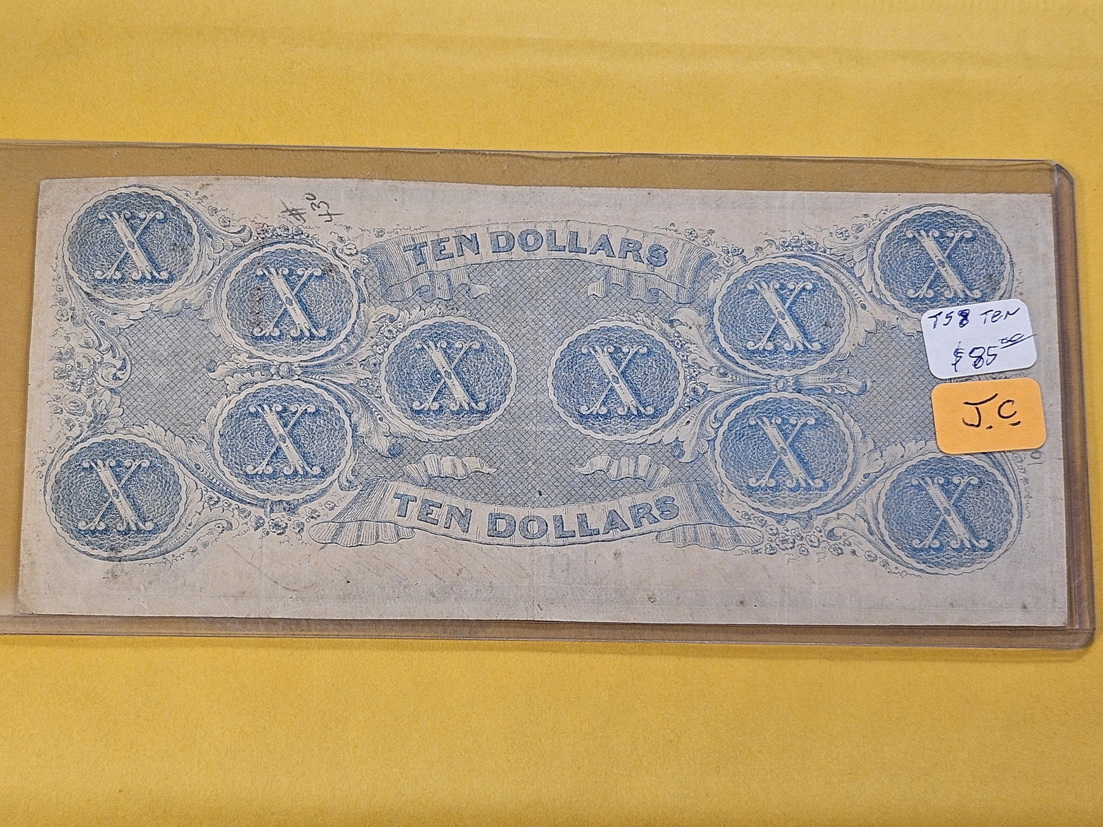 Series 1863 Ten Dollar Confederate States Note - 4