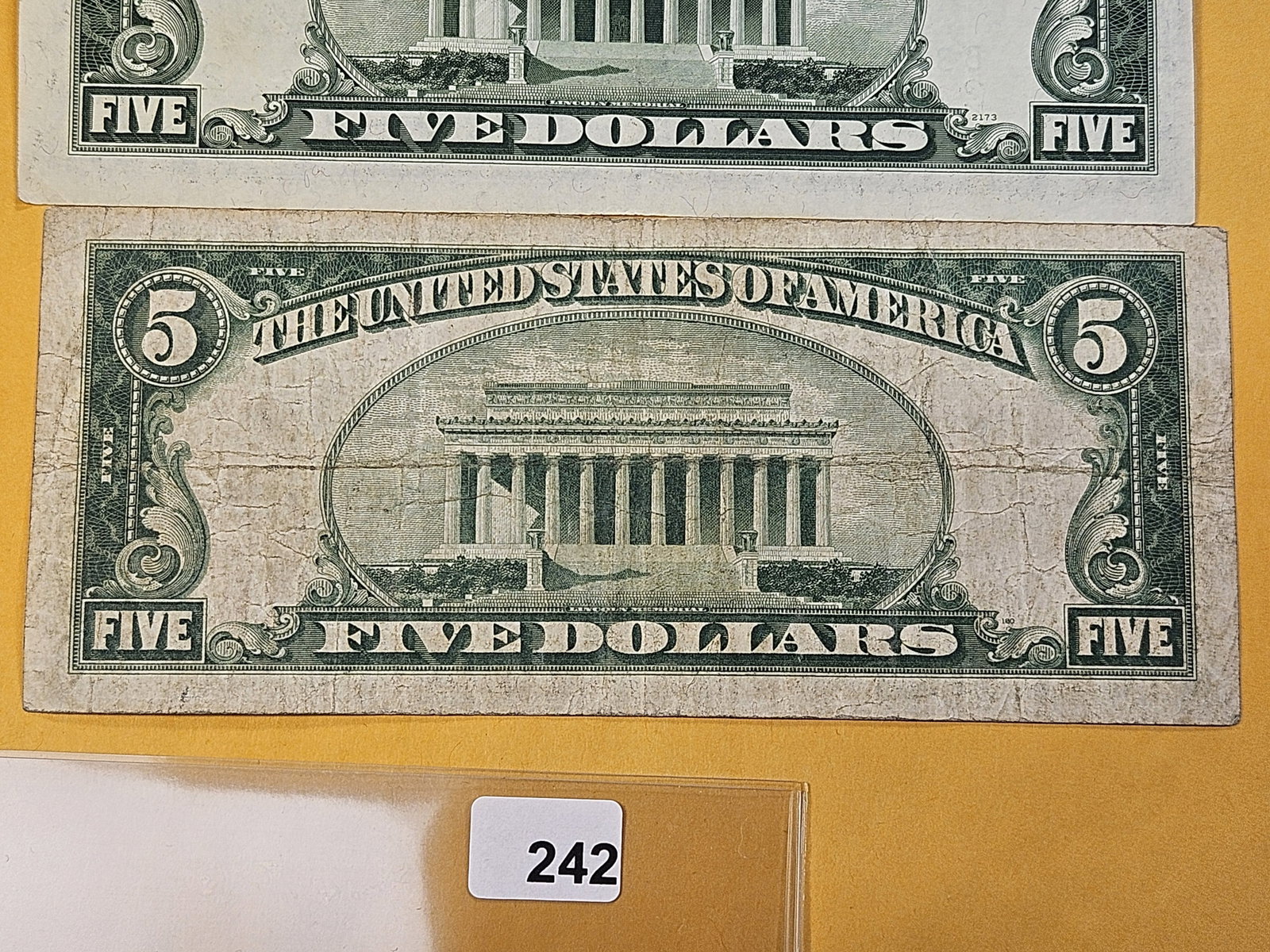 MINT ERRORS! Three Five Dollar Federal Reserve Notes - 8