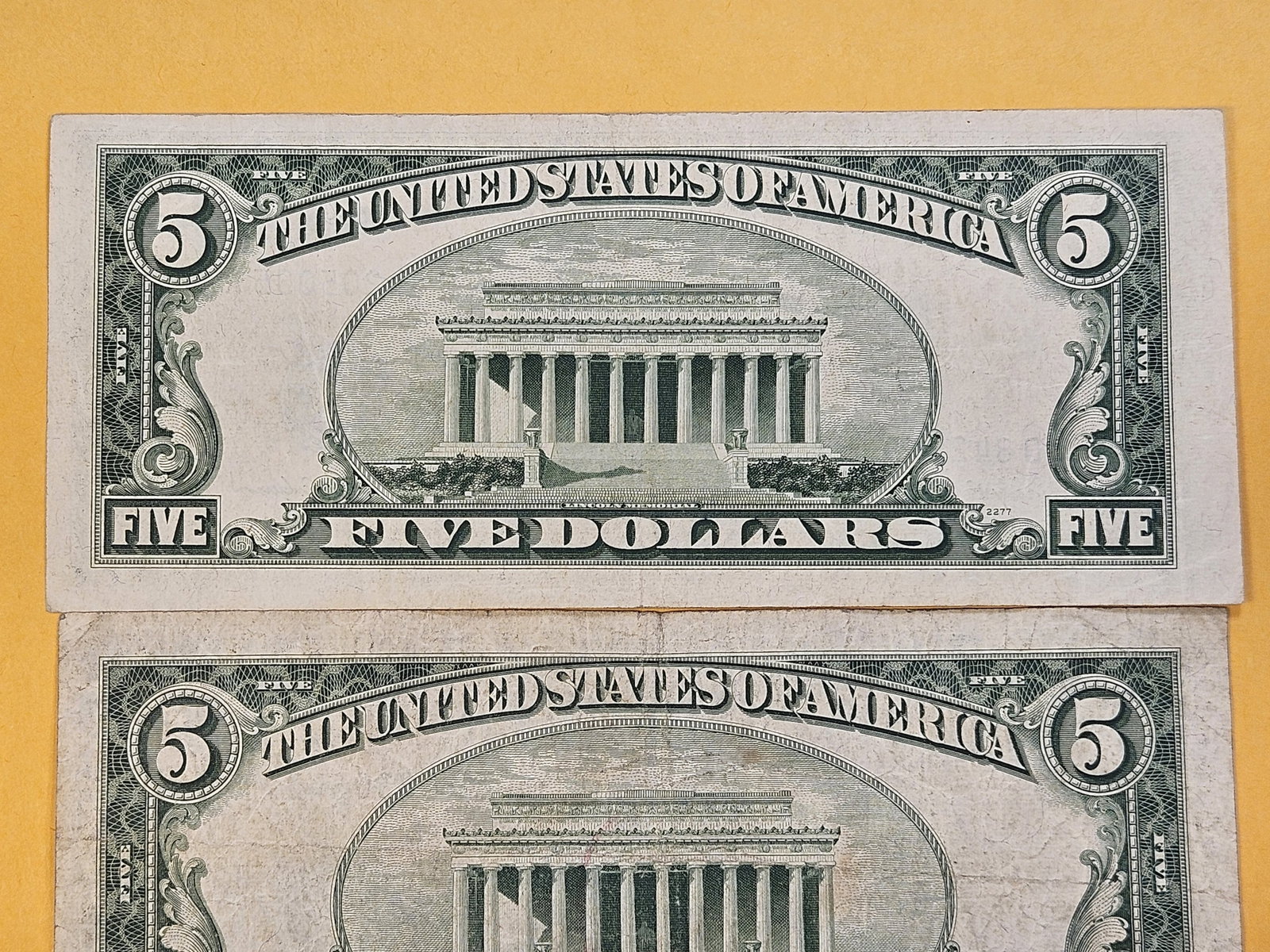MINT ERRORS! Three Series 1953-A Five Dollar Silver Certificates - 6