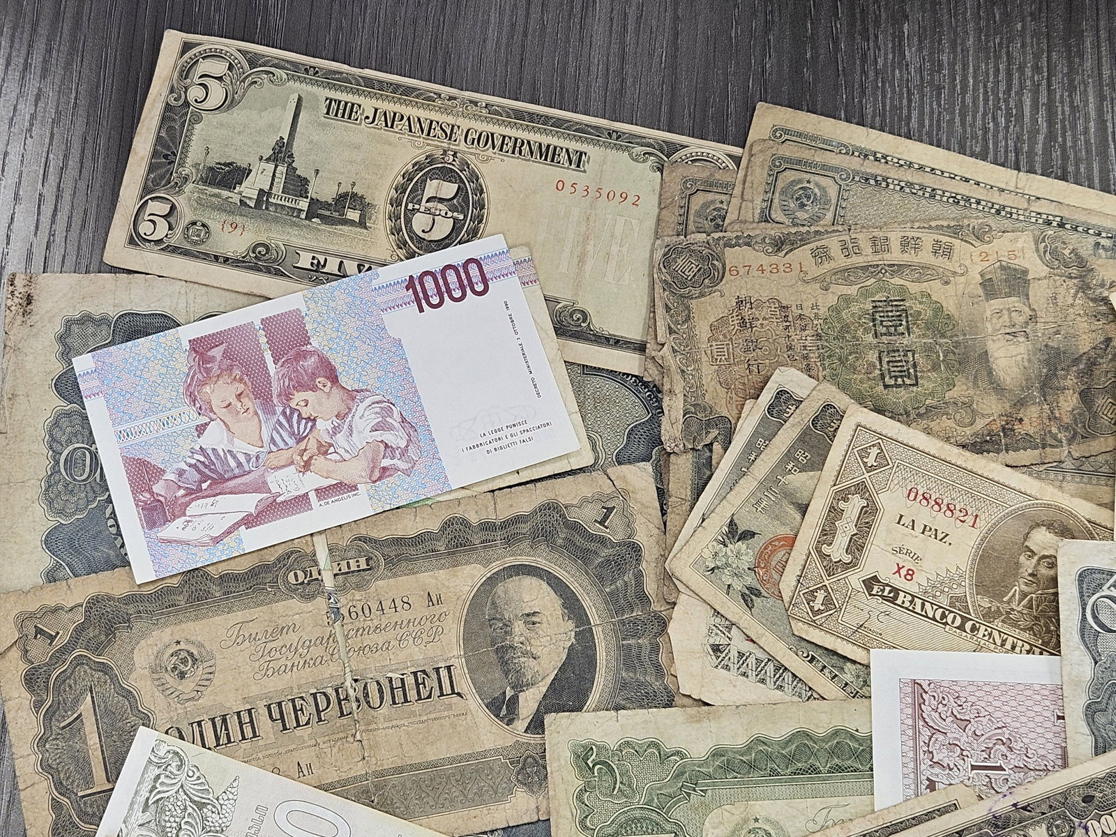Over 50 Fun Mixed Foreign Notes - 2