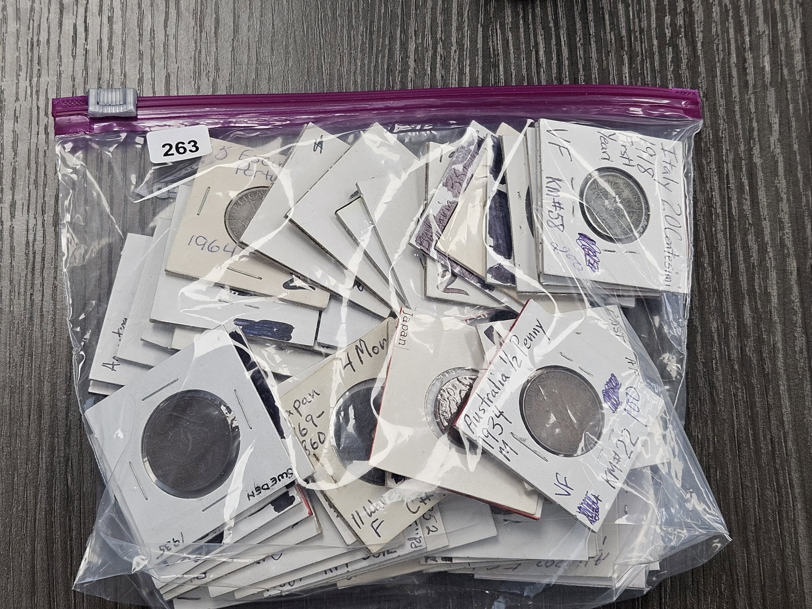Bag of at least 50 Mixed Foreign Coins: Coins from all over the World! Great Mix!