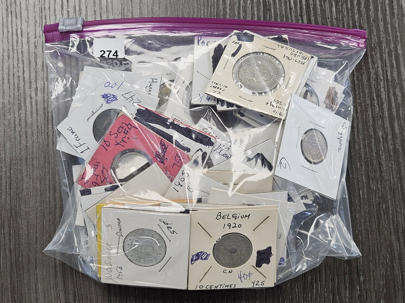 Bag of at least 50 Mixed Foreign Coins: Coins from all over the World! Great Mix!