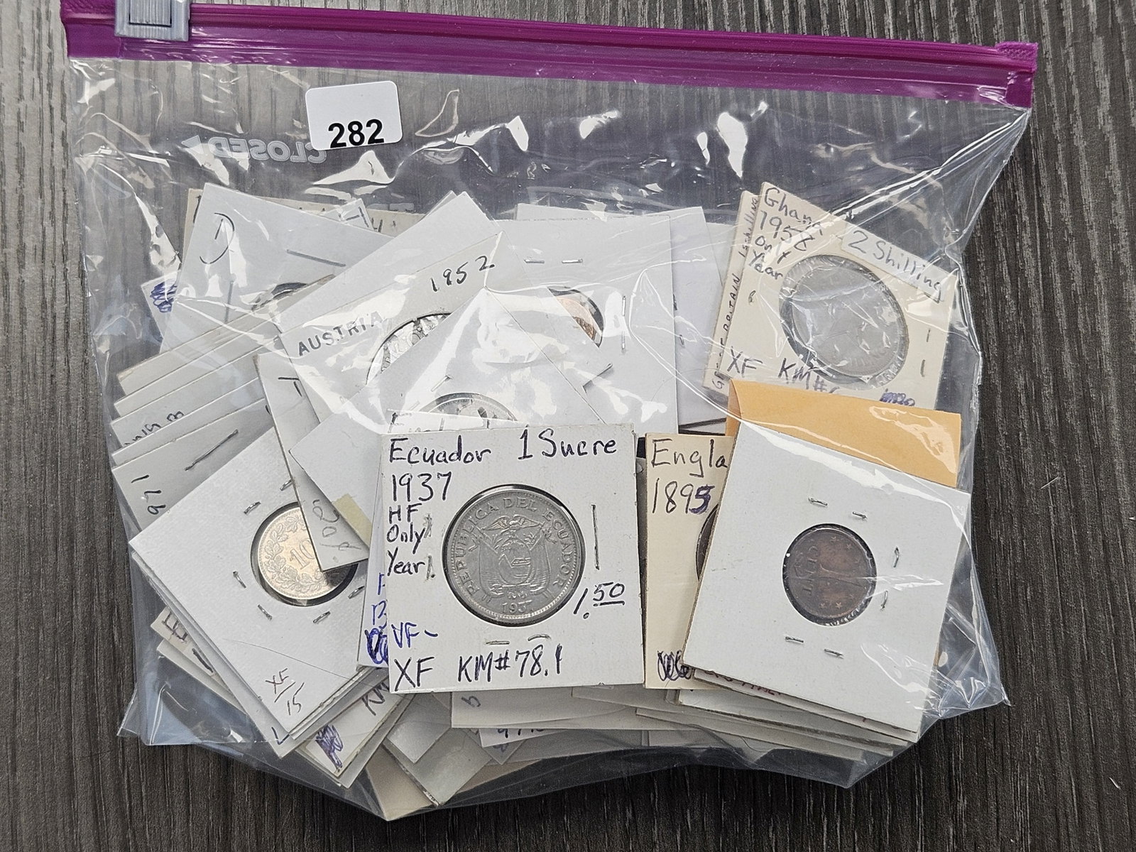 Bag of at least 50 Mixed Foreign Coins: Coins from all over the World! Great Mix!