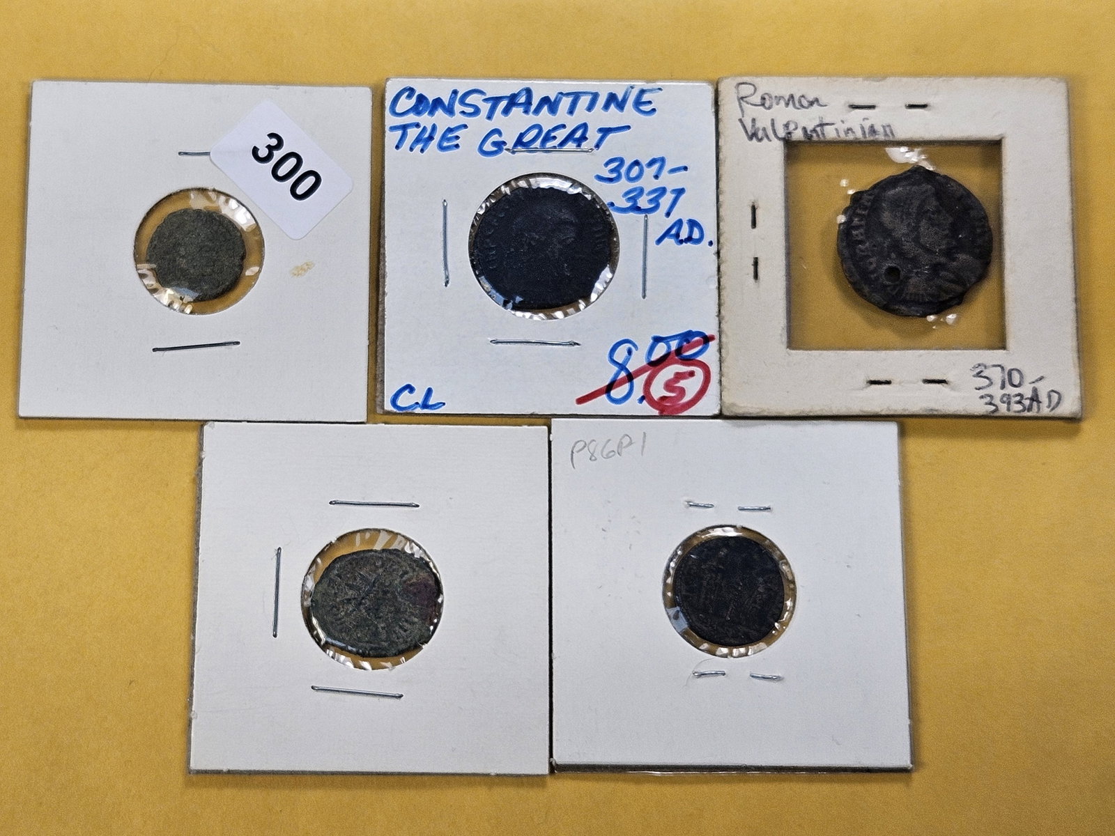 ANCIENTS! Two Roman Coins and Three of Unknown Origin (1 of 5)
