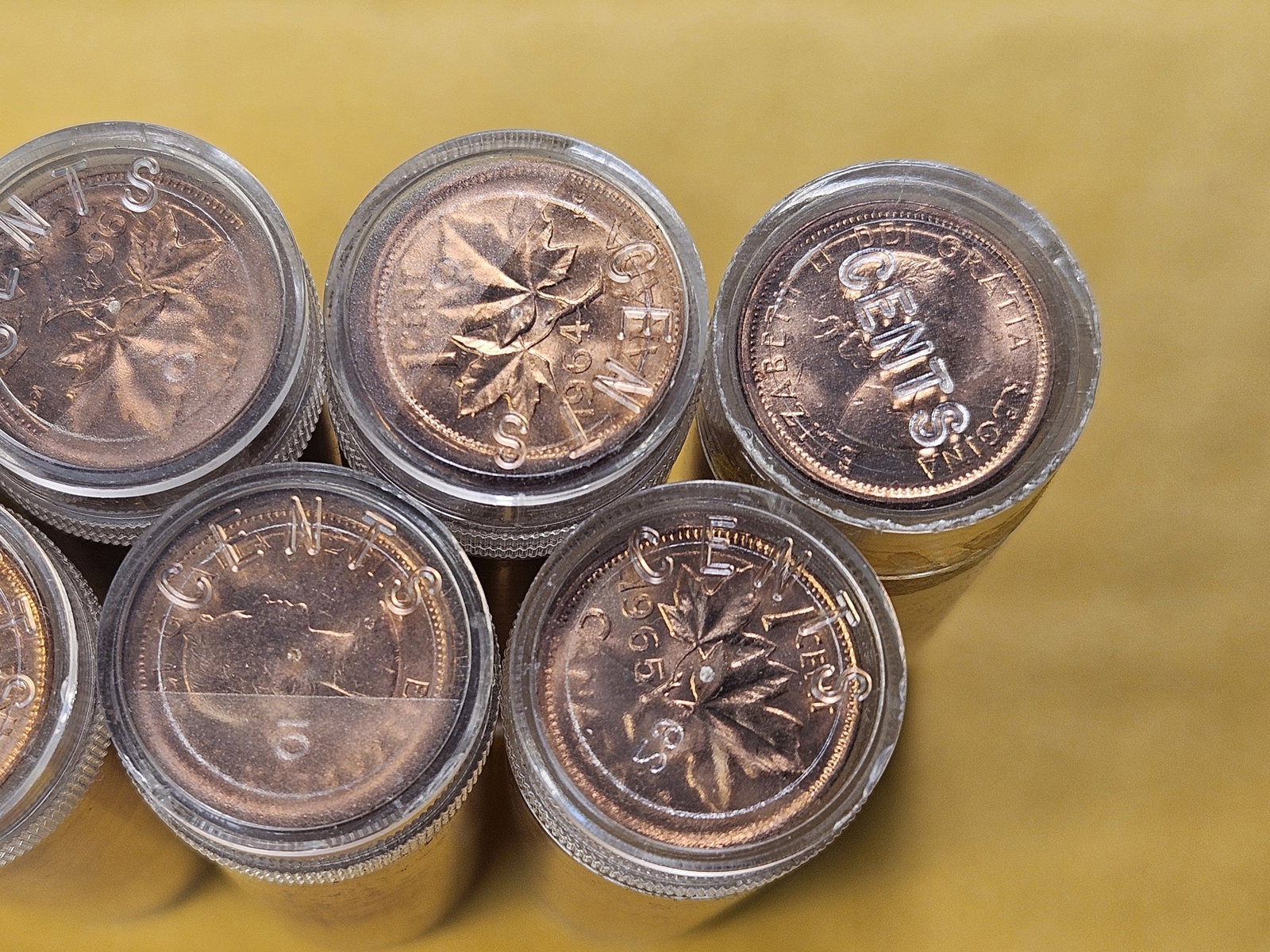 Eight Rolls of Brilliant Uncirculated Canadian Pennies - 2