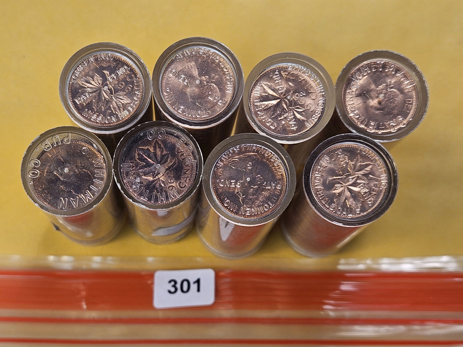 Eight Rolls of Brilliant Uncirculated Canadian Pennies - 5