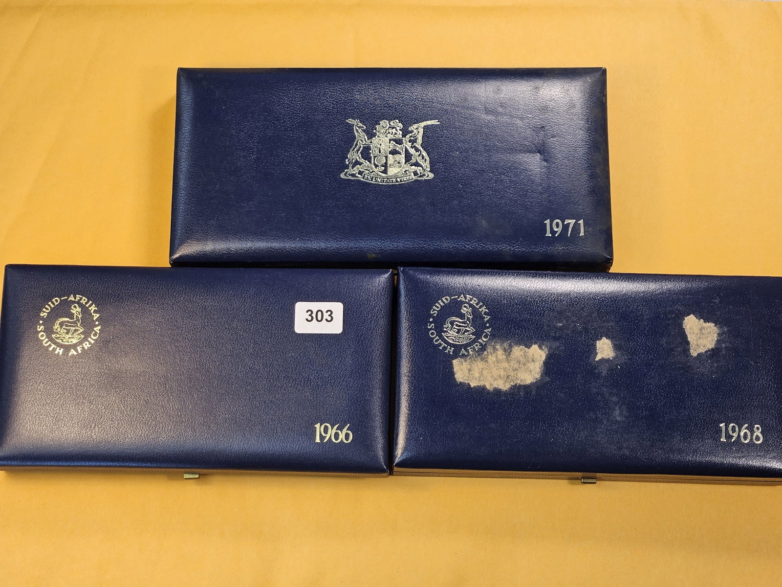 Three South African Silver Proof Sets: 1966, 1968 and 1971. All are in Original Packaging