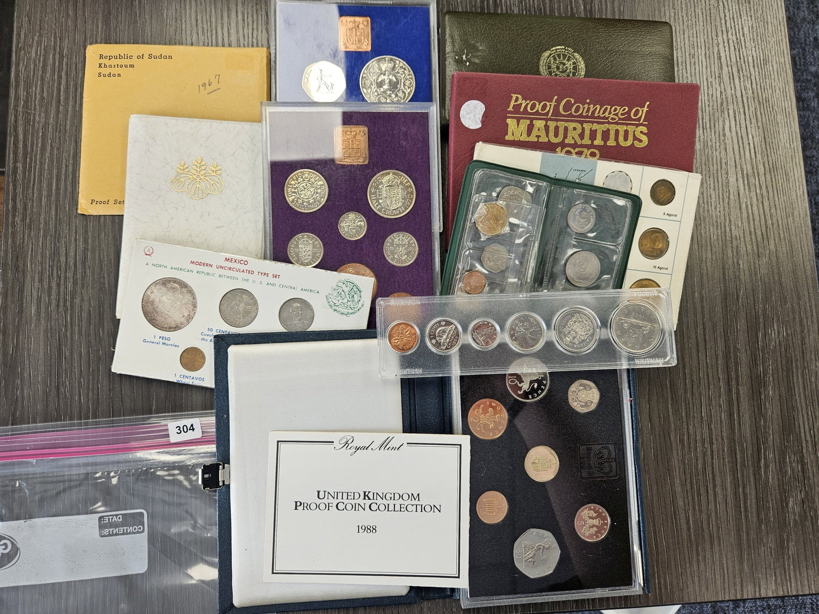Eleven Foreign Mint Sets, one is Silver (1 of 5)