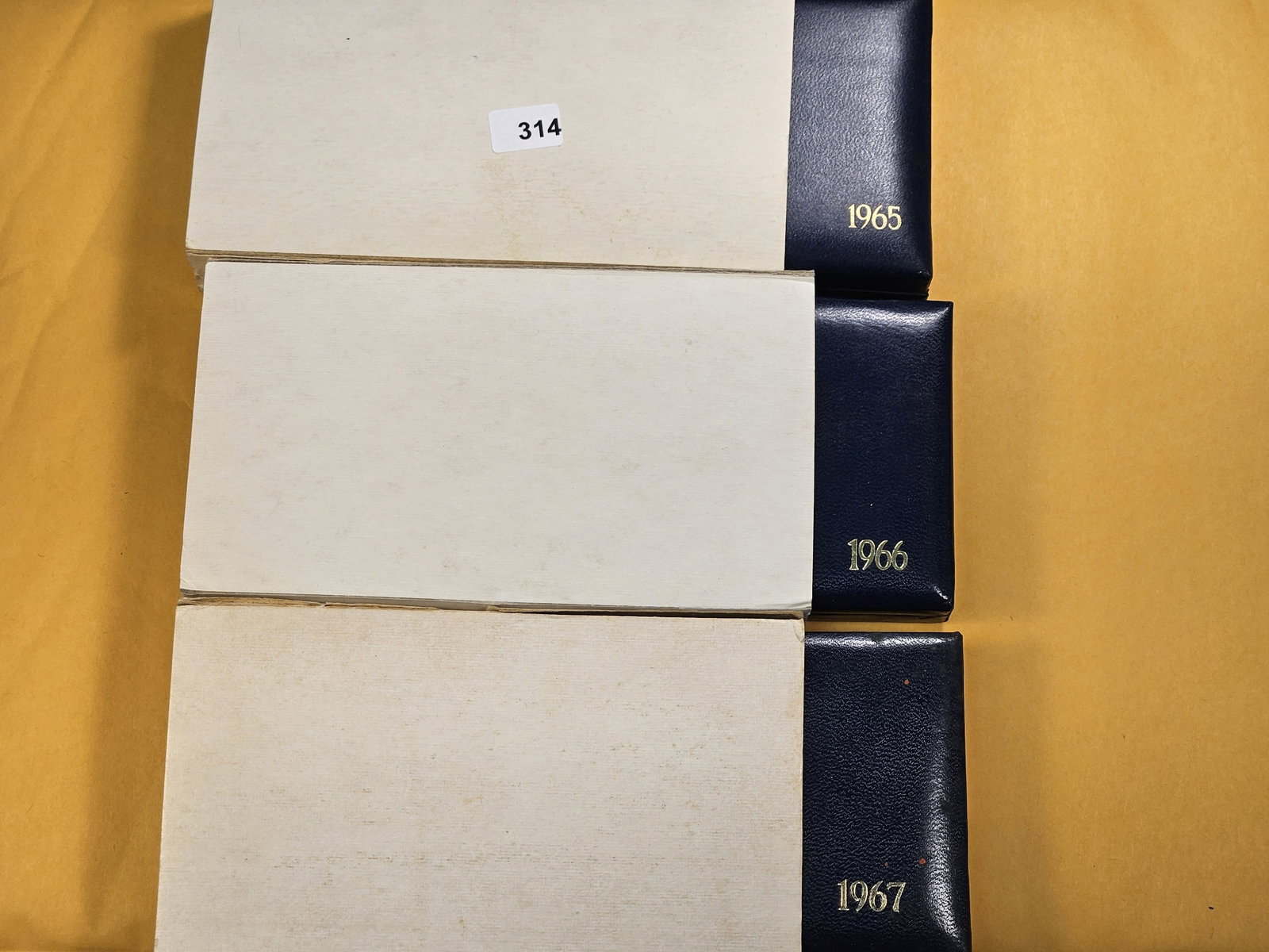 Three South African Silver Proof Sets: 1965, 1966 and 1967. In Original Packaging