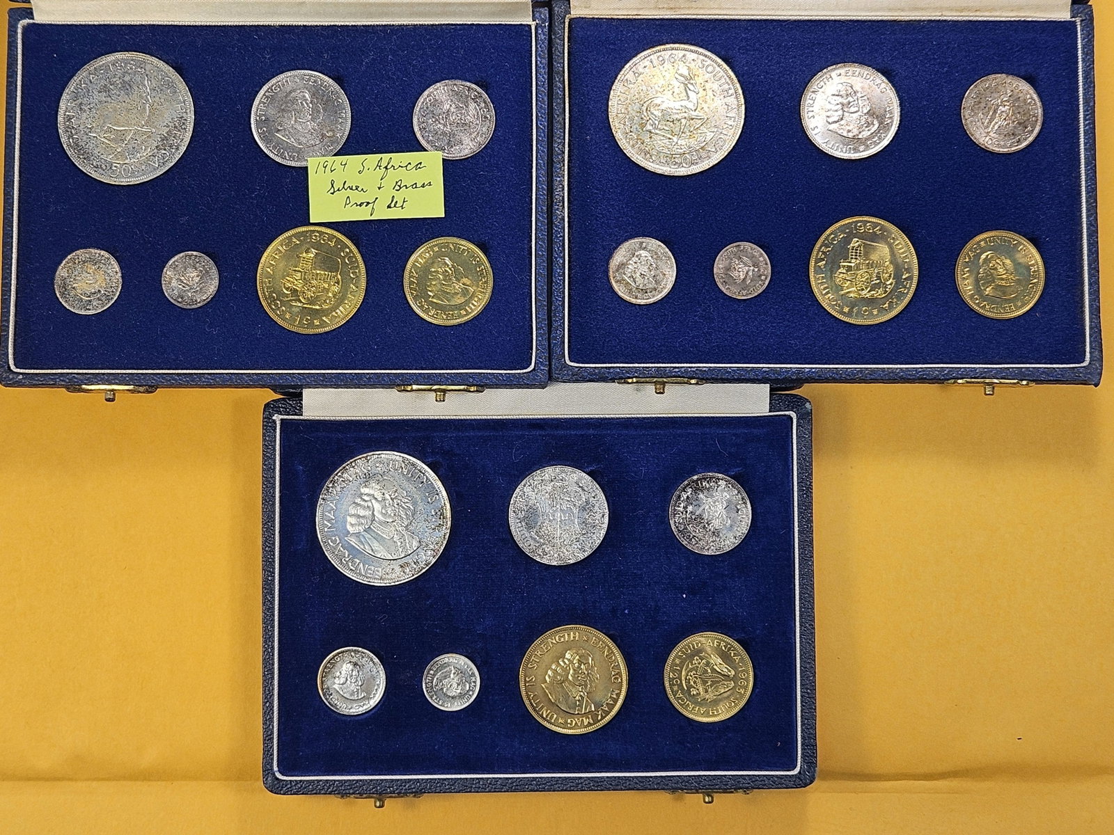 Three South African Silver Proof Sets - 2