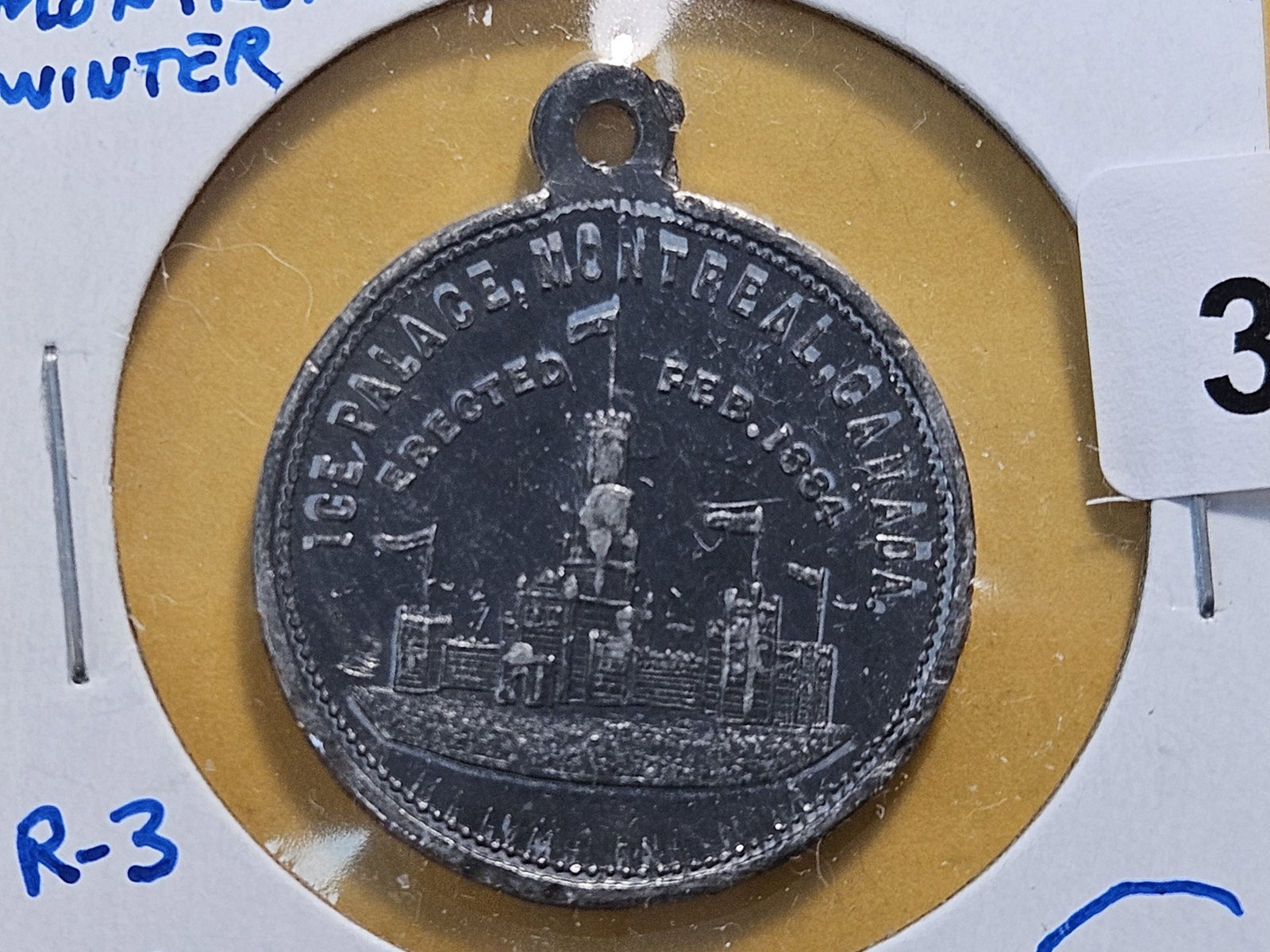 1884 Canadian Carnival Token: Ice Palace Token. R-3