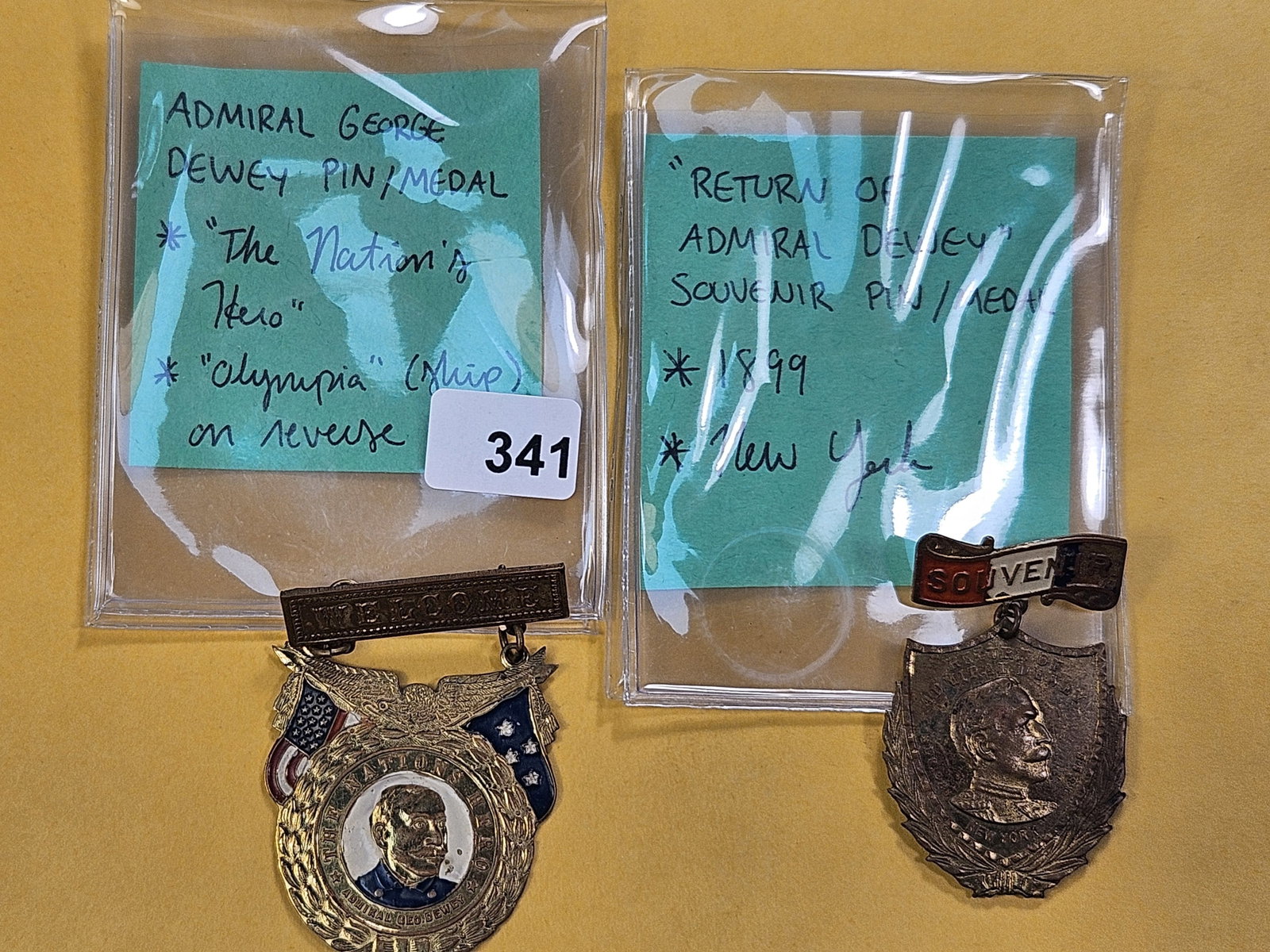 Two Admiral George Dewey Pins (1 of 6)