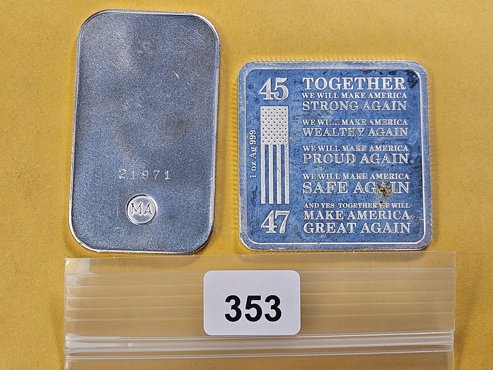 Two 1-Troy Ounce .999 Fine Silver Bars - 3