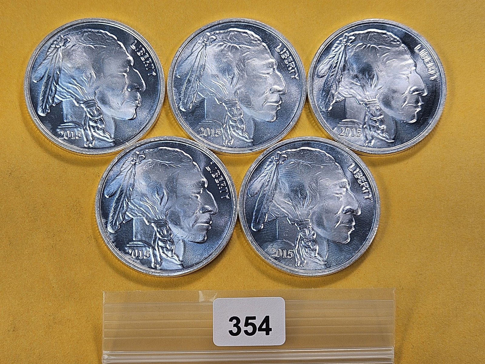Five 1-Troy Ounce .999 Fine Silver Rounds (1 of 4)