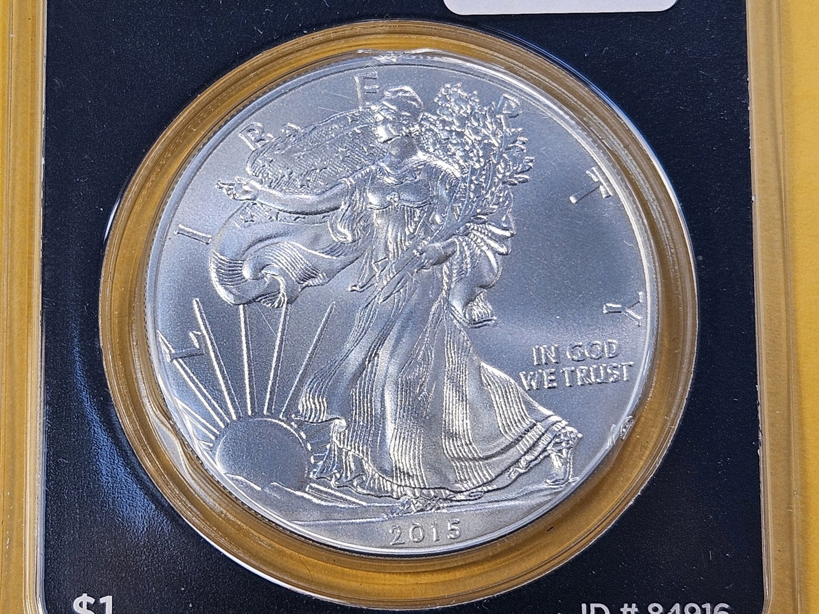 And last but not least, a GEM Brilliant Uncirculated 2015 American Silver Eagle (1 of 4)