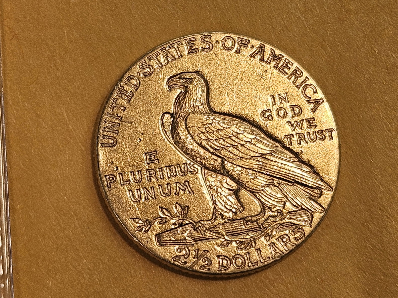 GOLD! Brilliant About Uncirculated 1925-D Indian Head Gold $2.5 Dollars - 3